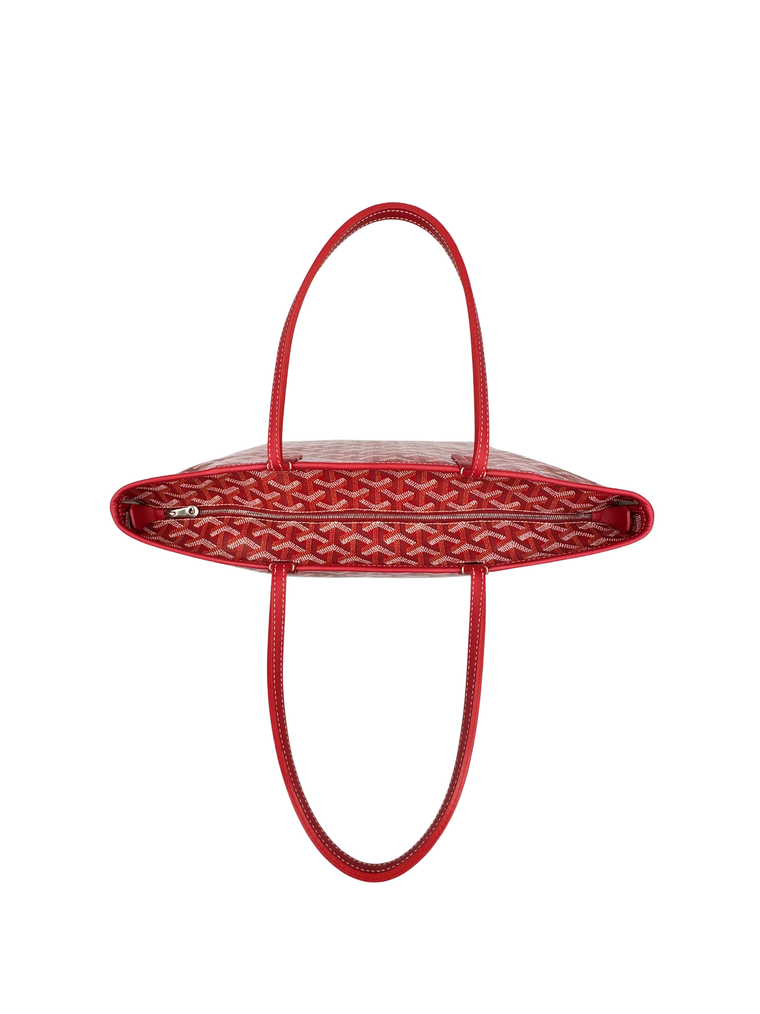 2025 Saint Louis PM Tote Bag in Red Goyardine/Leather