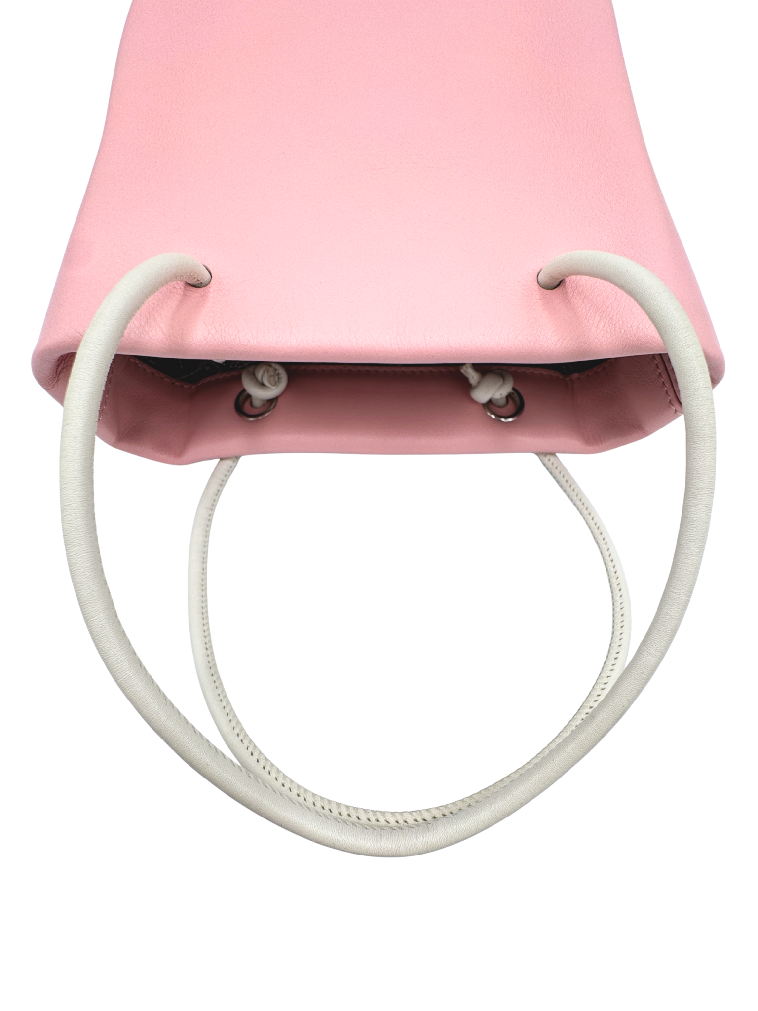 Runway Essential Small Shopping Tote Bag in Pink Calfskin Leather