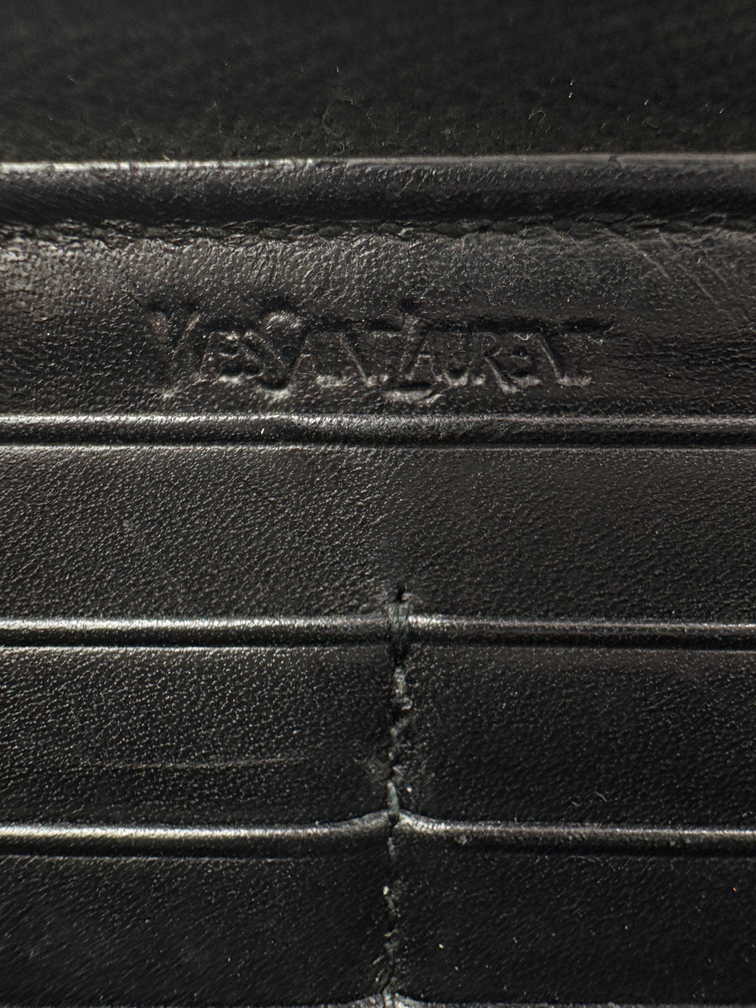 YSL Logo Continental Ziparound Wallet in Black Patent Leather