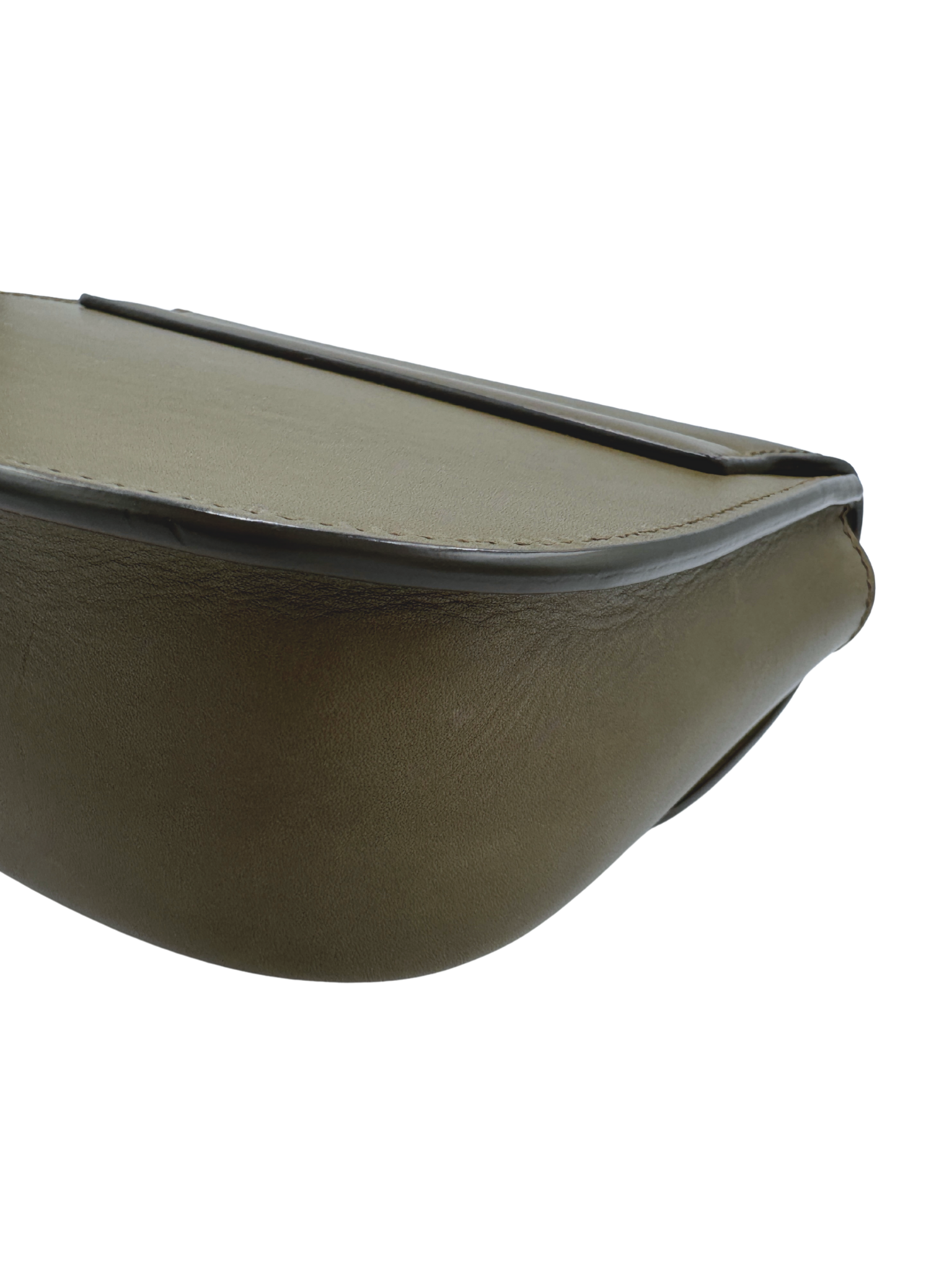 Small Kaia Crossbody Satchel Bag in Olive Green Leather