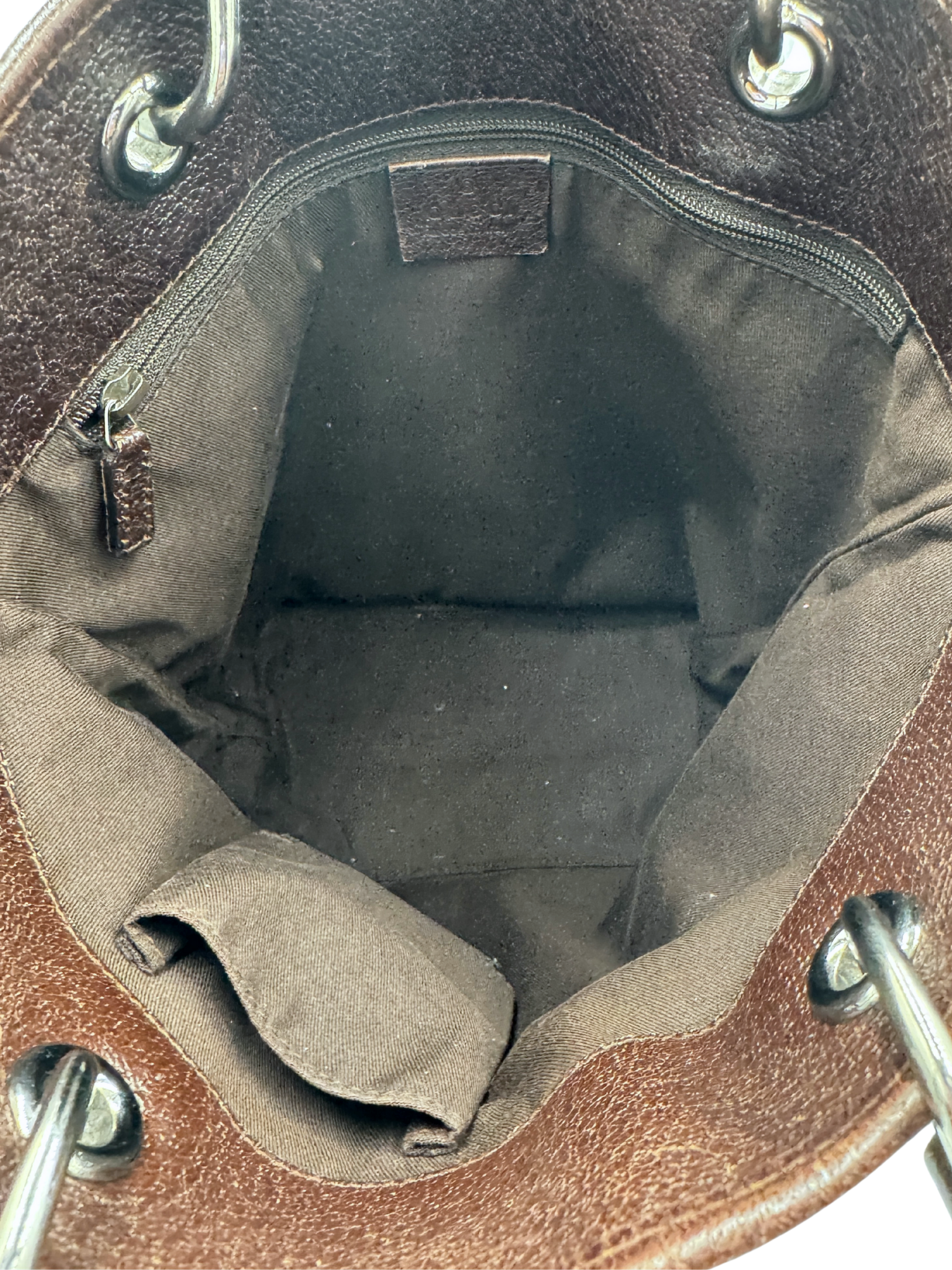 GG Small Eclipse Tote Bag in Brown & Tan GG Supreme Canvas