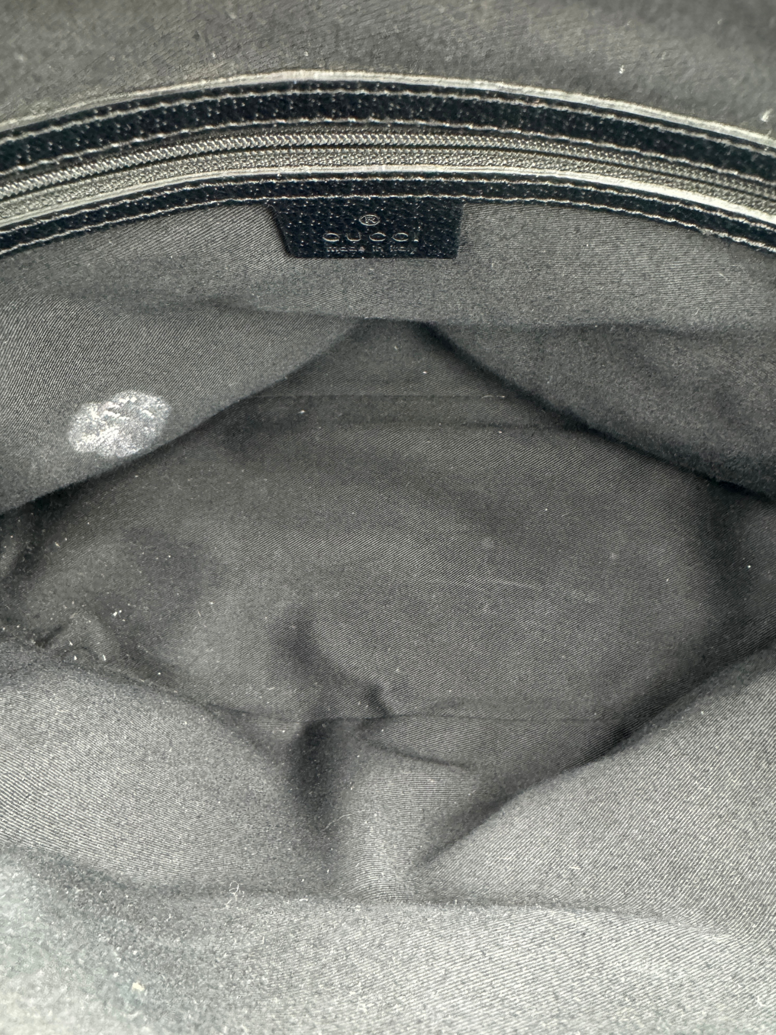 Vintage Tom Ford Era Dome Satchel with Top Handle and Micro Studs in Black Monogram GG Supreme Canvas with Leather Trim