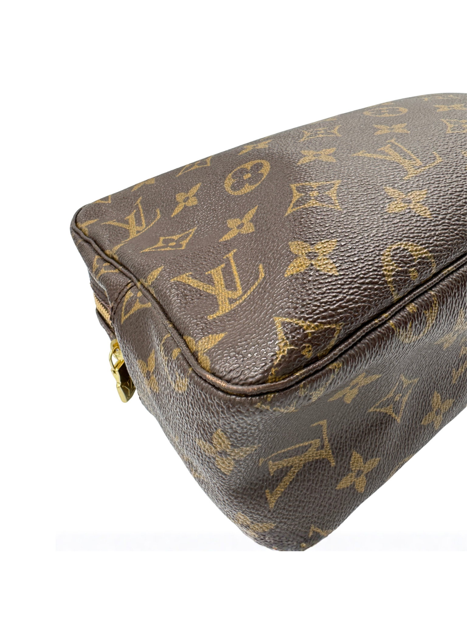 Vintage Trousse Toilette 28 Travel Toiletry Case in Brown Monogram Coated Canvas