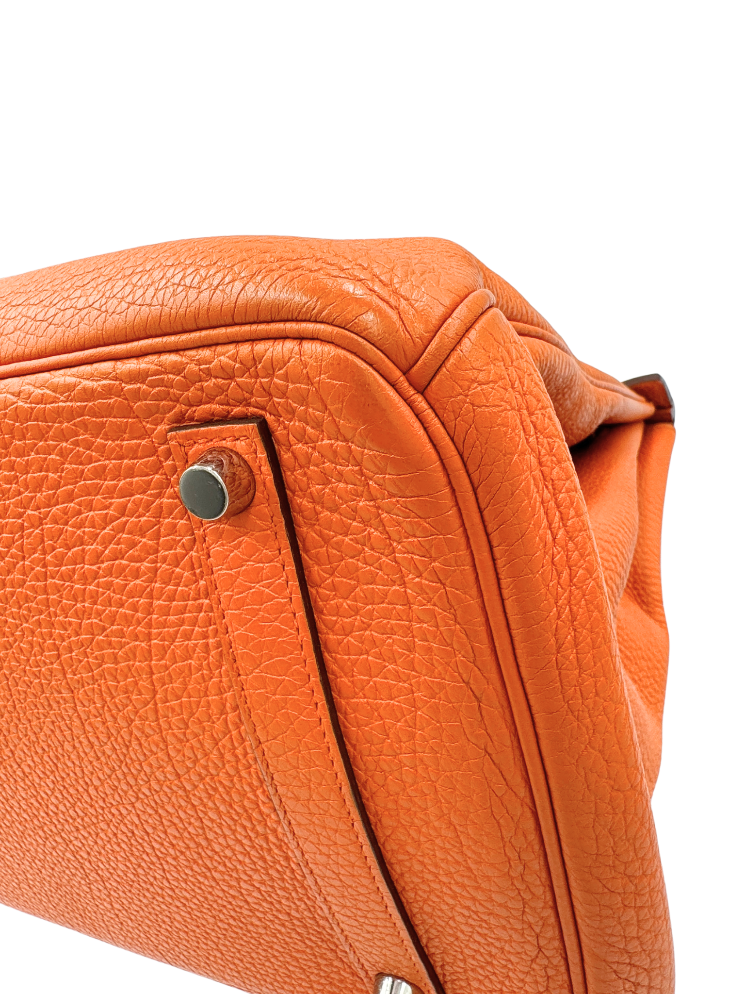 2011 Birkin 35 Tote Bag with Top Handle in Orange Togo Leather with Palladium Hardware