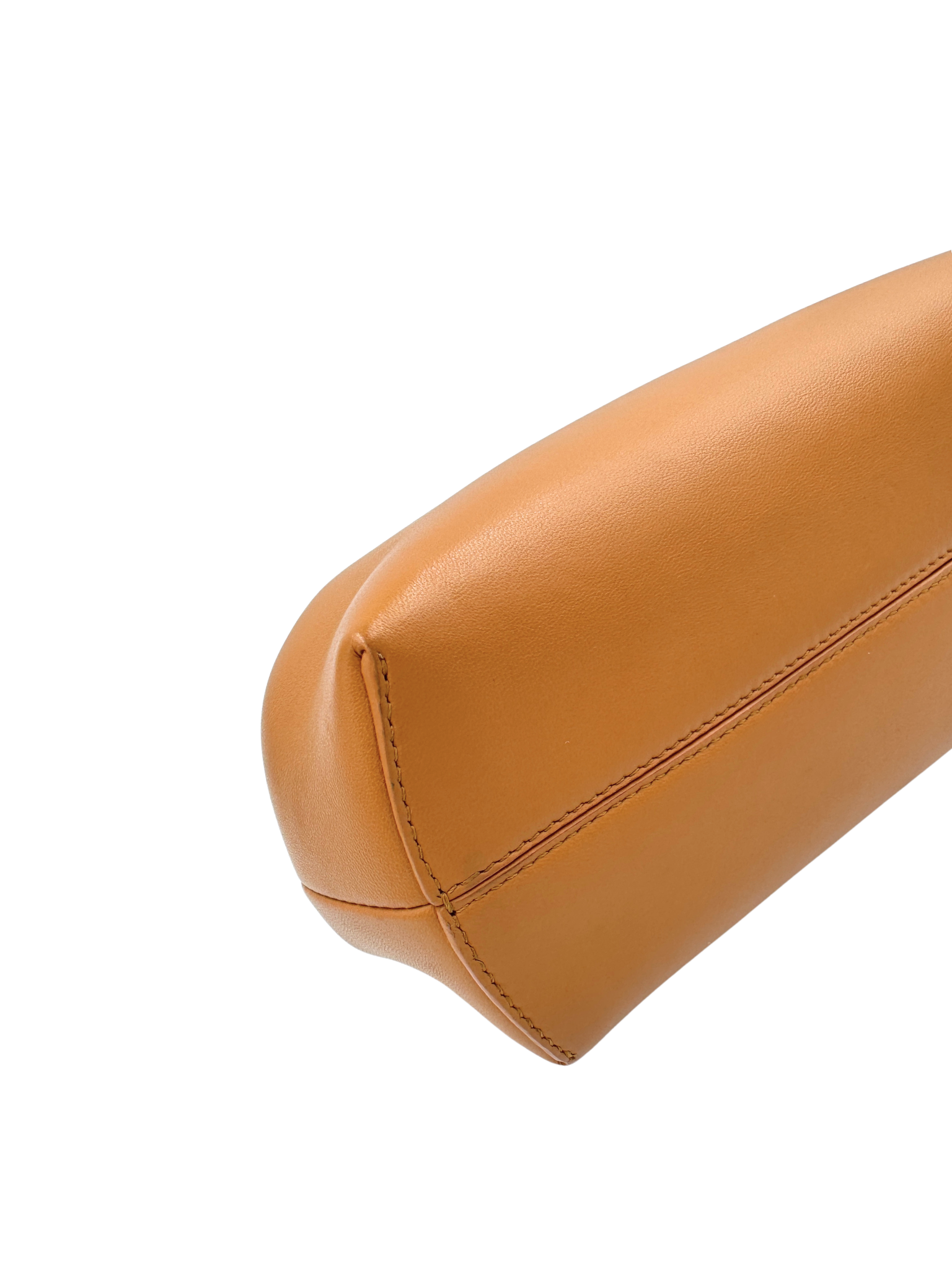 Small First Shoulder Bag Clutch in Caramel Leather
