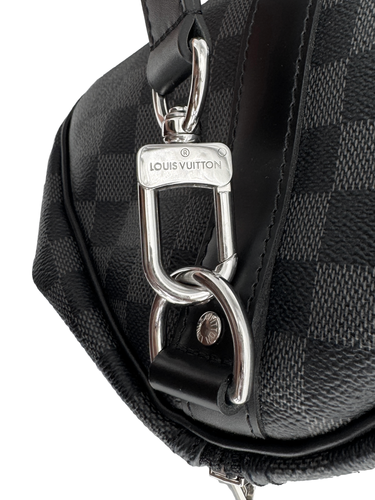 Louis Vuitton Keepall 55 Bandouliere Weekender Duffel Bag in Damier Graphite Coated Canvas