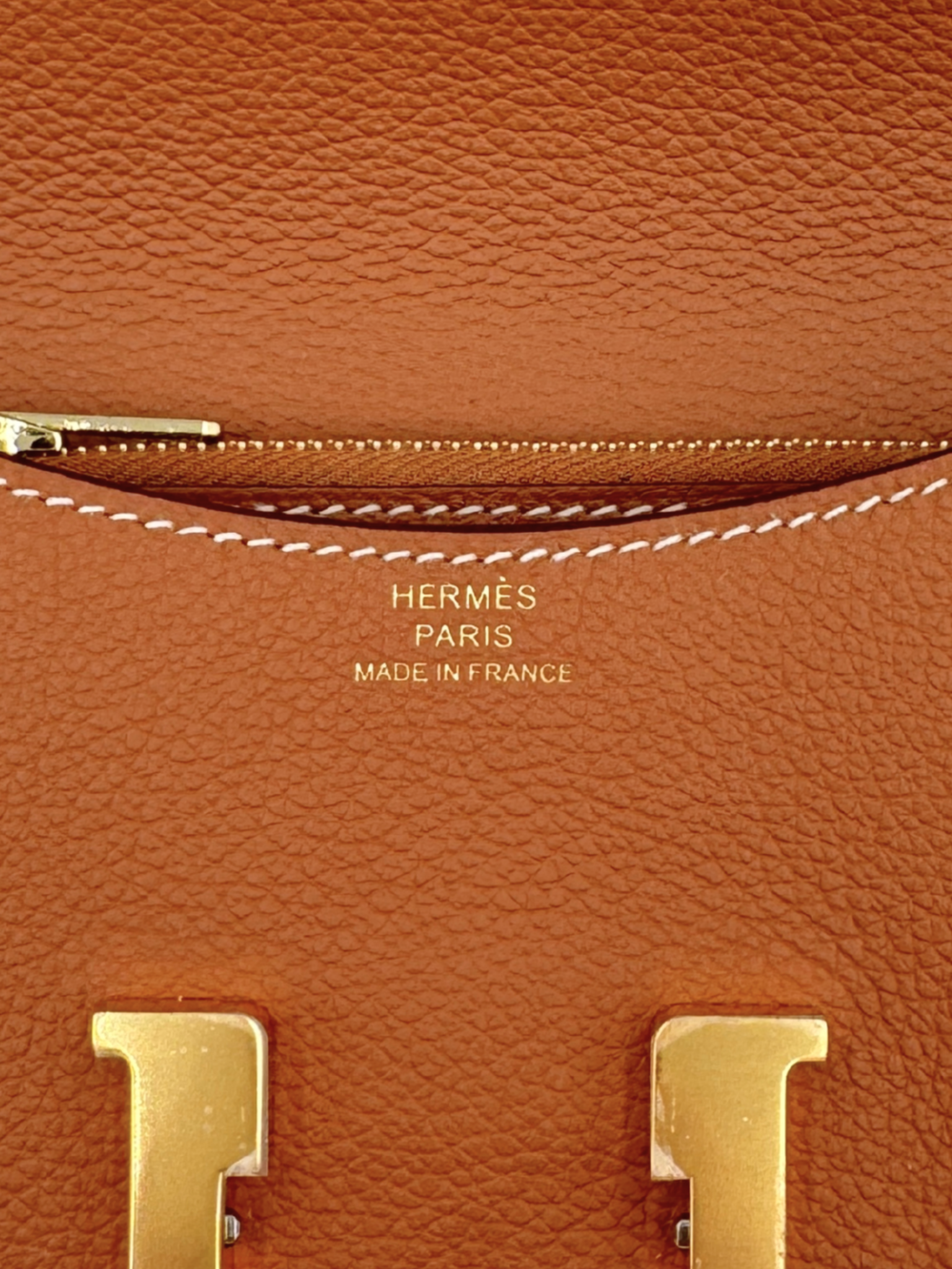 Constance Slim Compact Wallet with Removable Card Holder in Gold Evercolor Leather with Gold Hardware
