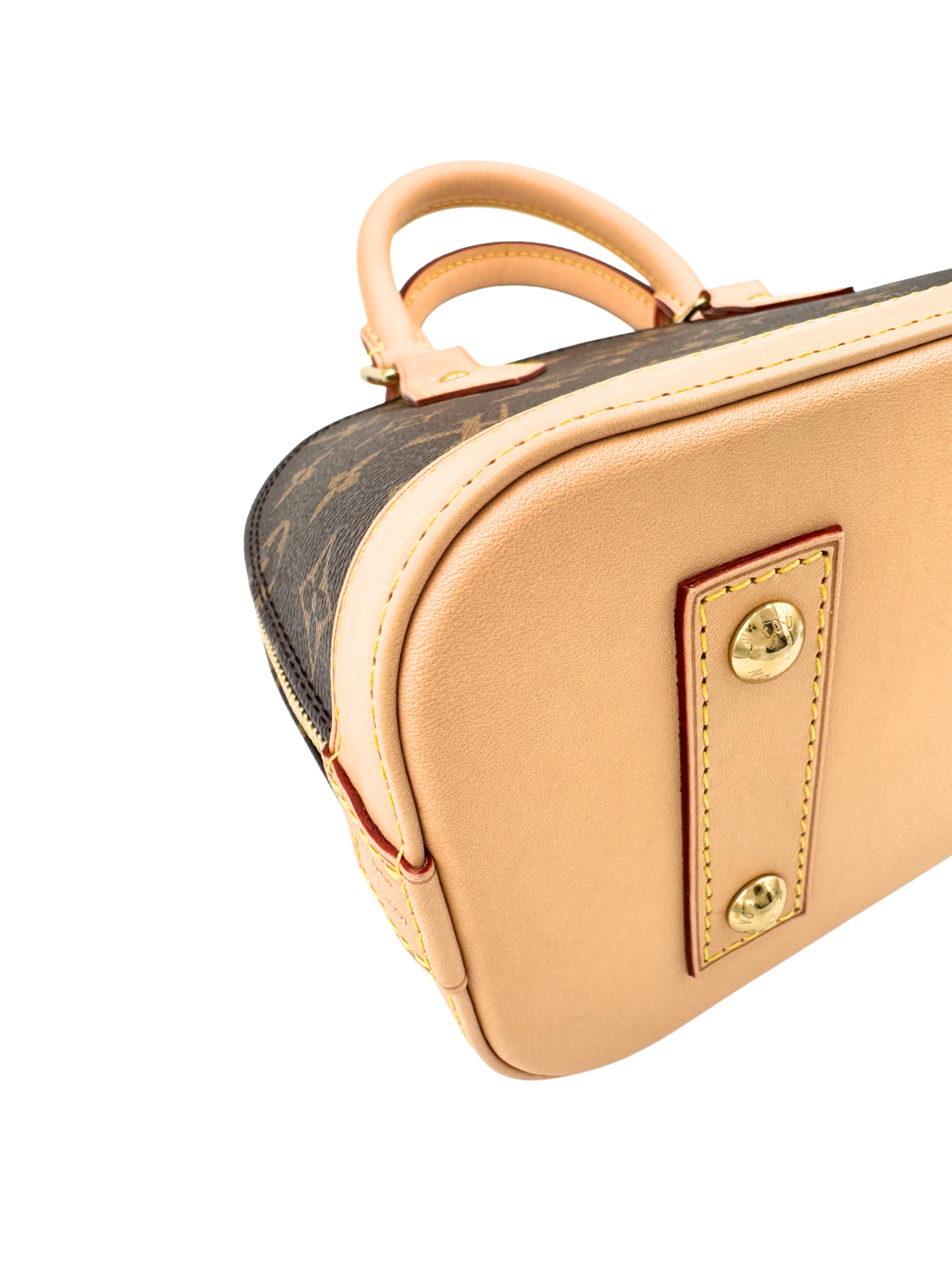 Alma BB Shoulder Bag with Top Handle in LV Monogram Coated Canvas