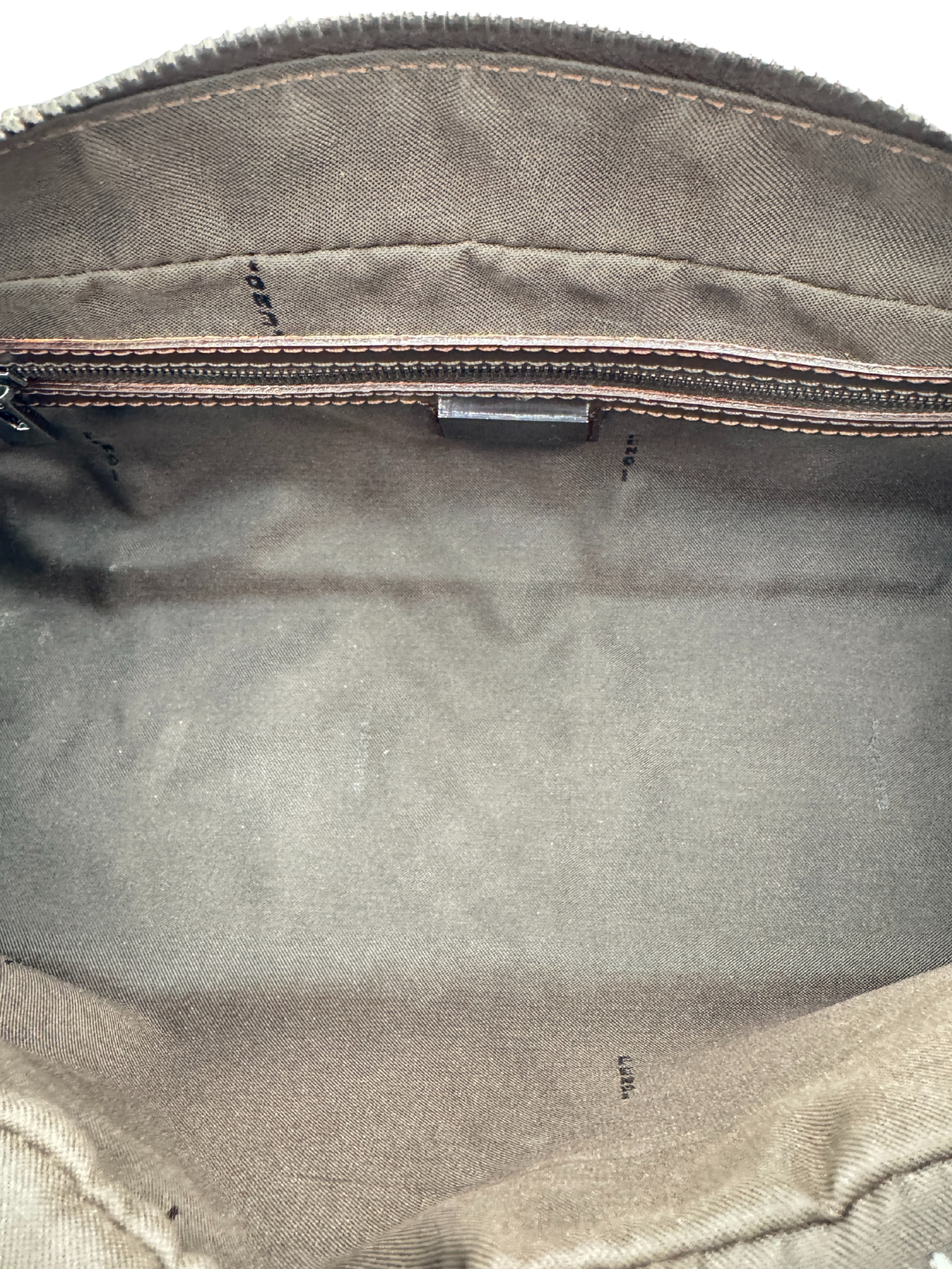 Vintage FF Zucchino Bauletto Shoulder Bag in Brown Monogram Logo Jacquard Fabric