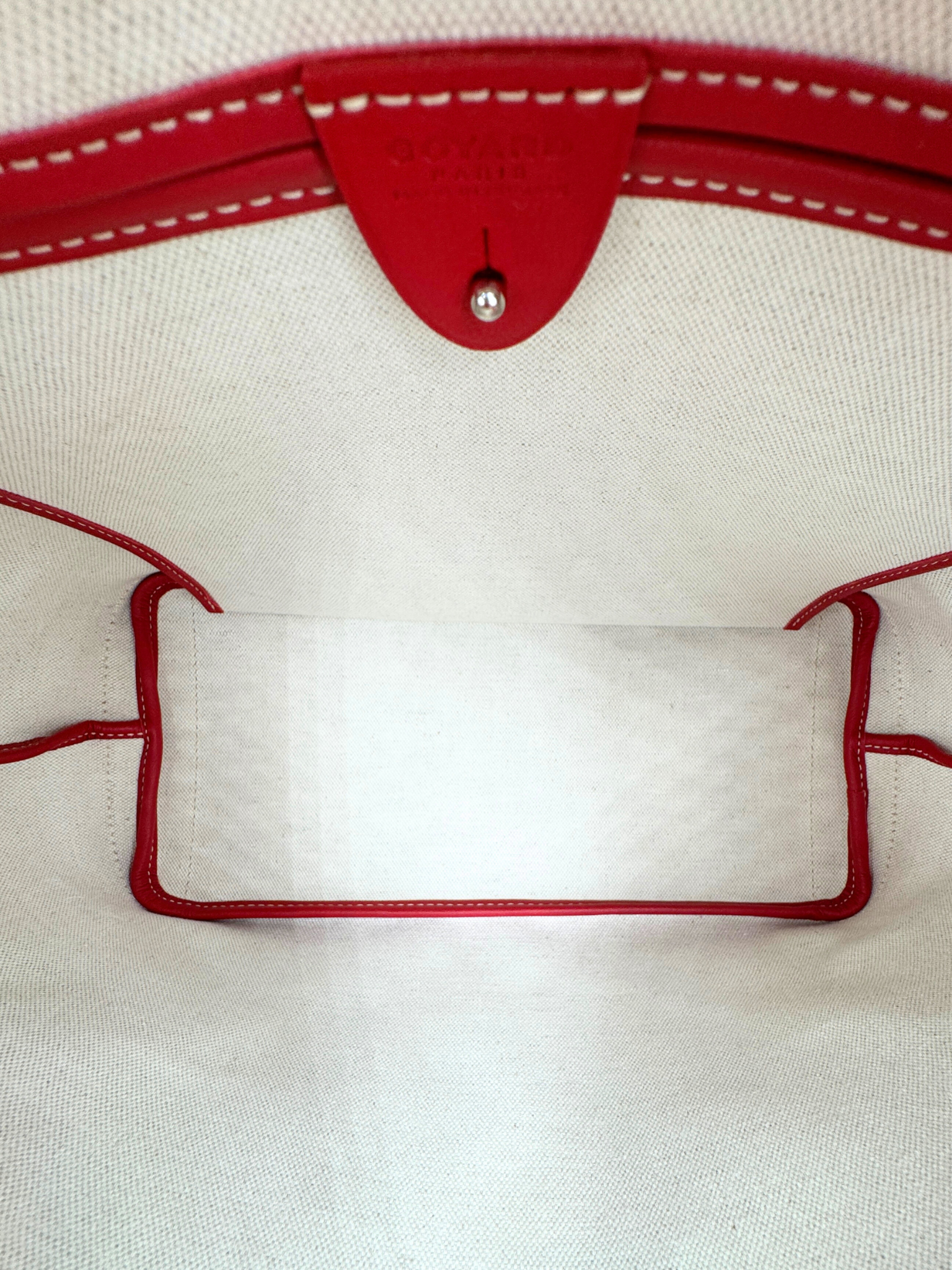 2025 Saint Louis PM Tote Bag in Red Goyardine/Leather