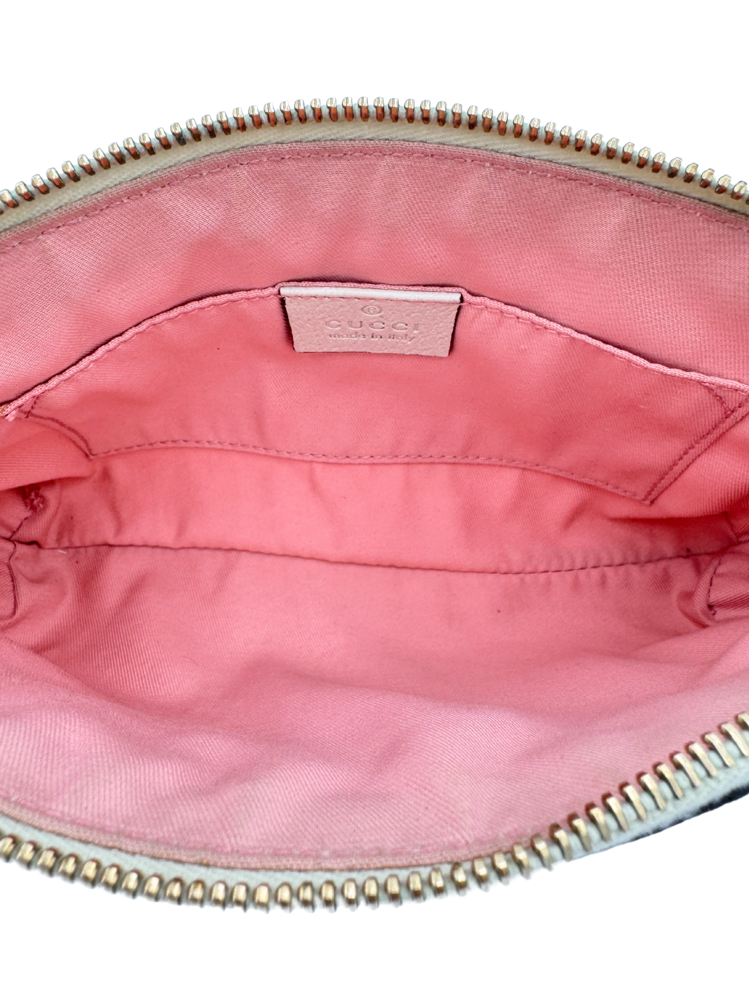 Pochette Shoulder Bag with Charms in Pink Monogram GG Logo Canvas