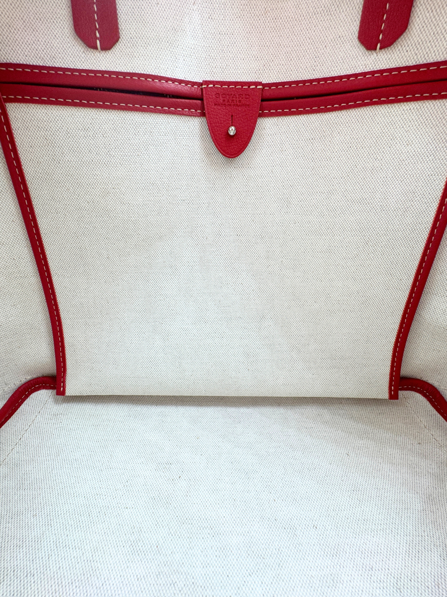 2025 Saint Louis PM Tote Bag in Red Goyardine/Leather