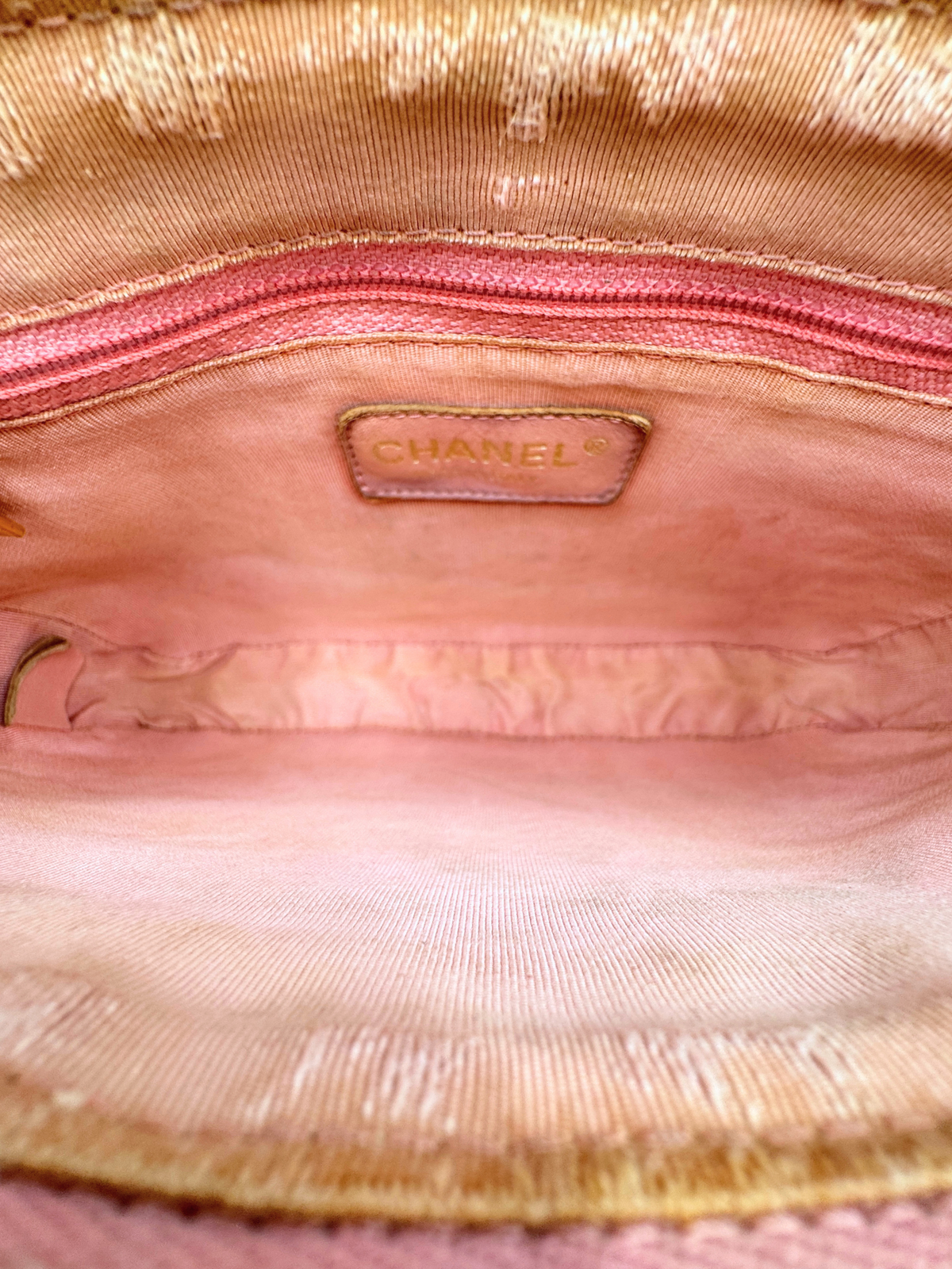 Vintage Karl Lagerfeld Era 2004 Classic CC Quilted Timeless Shoulder Bag Pochette in Pink Caviar Leather