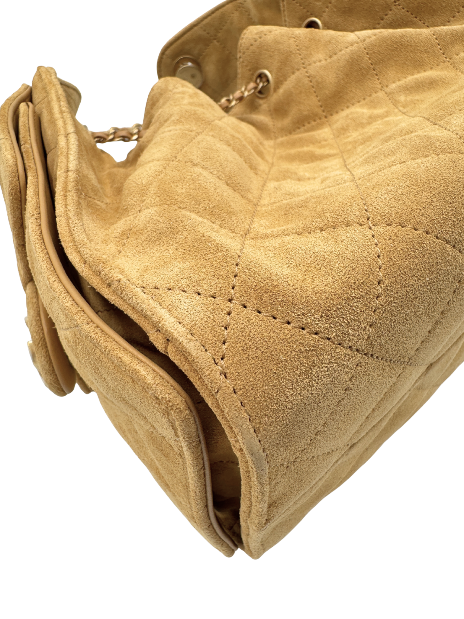 Small Chanel 25 Quilted Hobo Bag in Dark Beige Suede (Cruise 2025/2026 Collection)