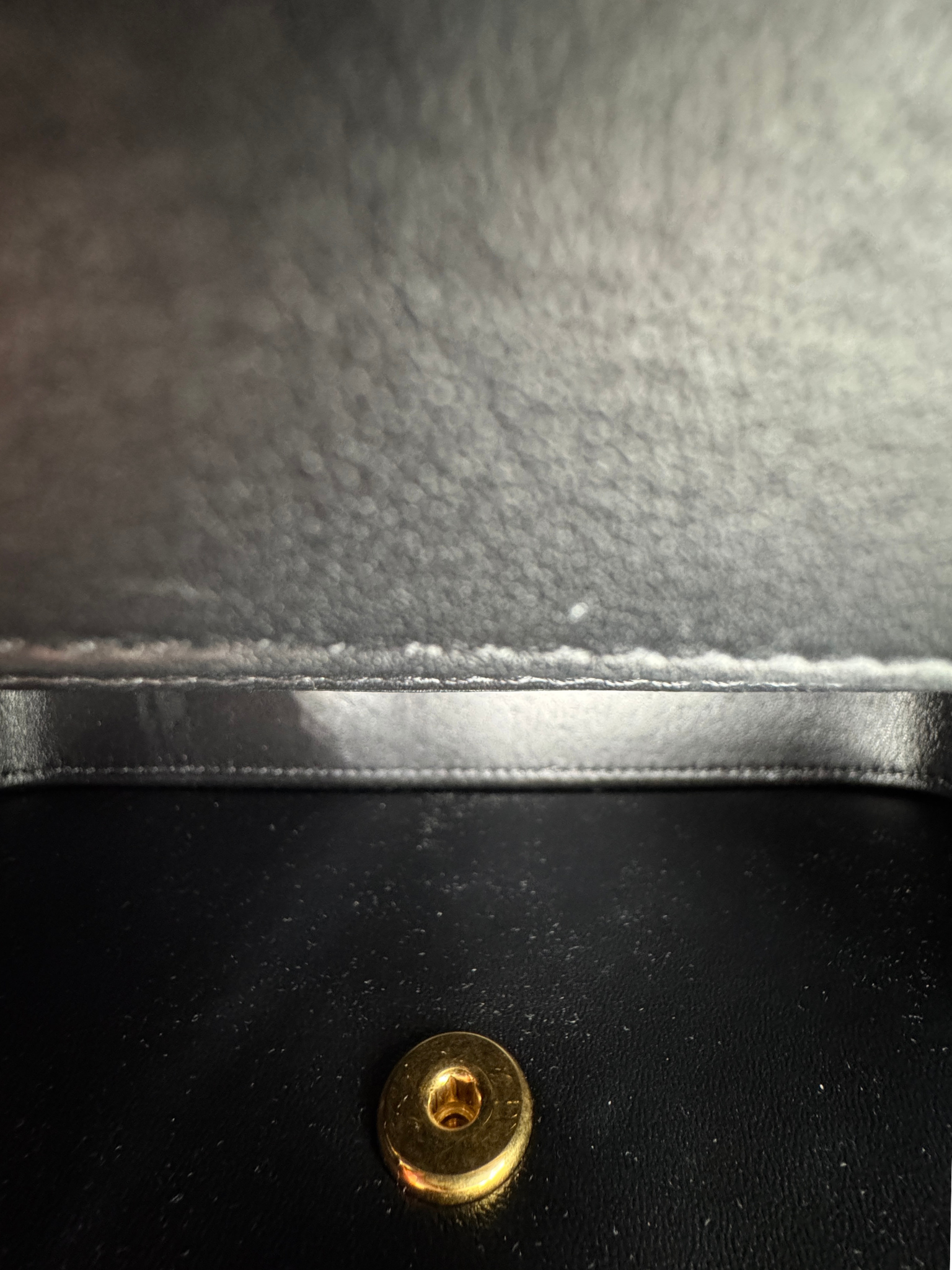 2025 Seasonal Quilted Single Flap Bag in Shiny Glazed Black Calfskin Leather