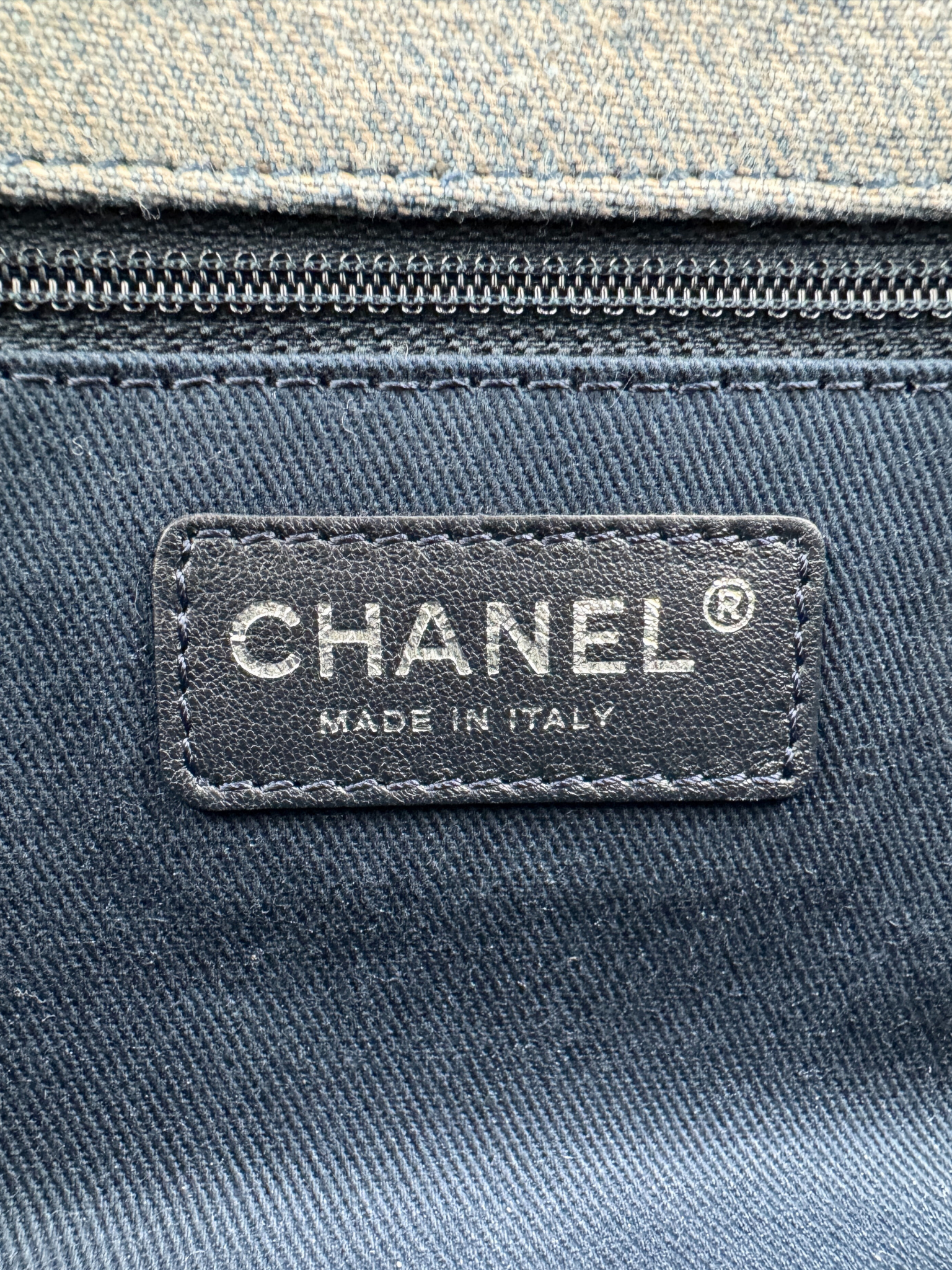 Paris Dallas Collection East-West Classic Flap Shoulder Bag in Patchwork Denim