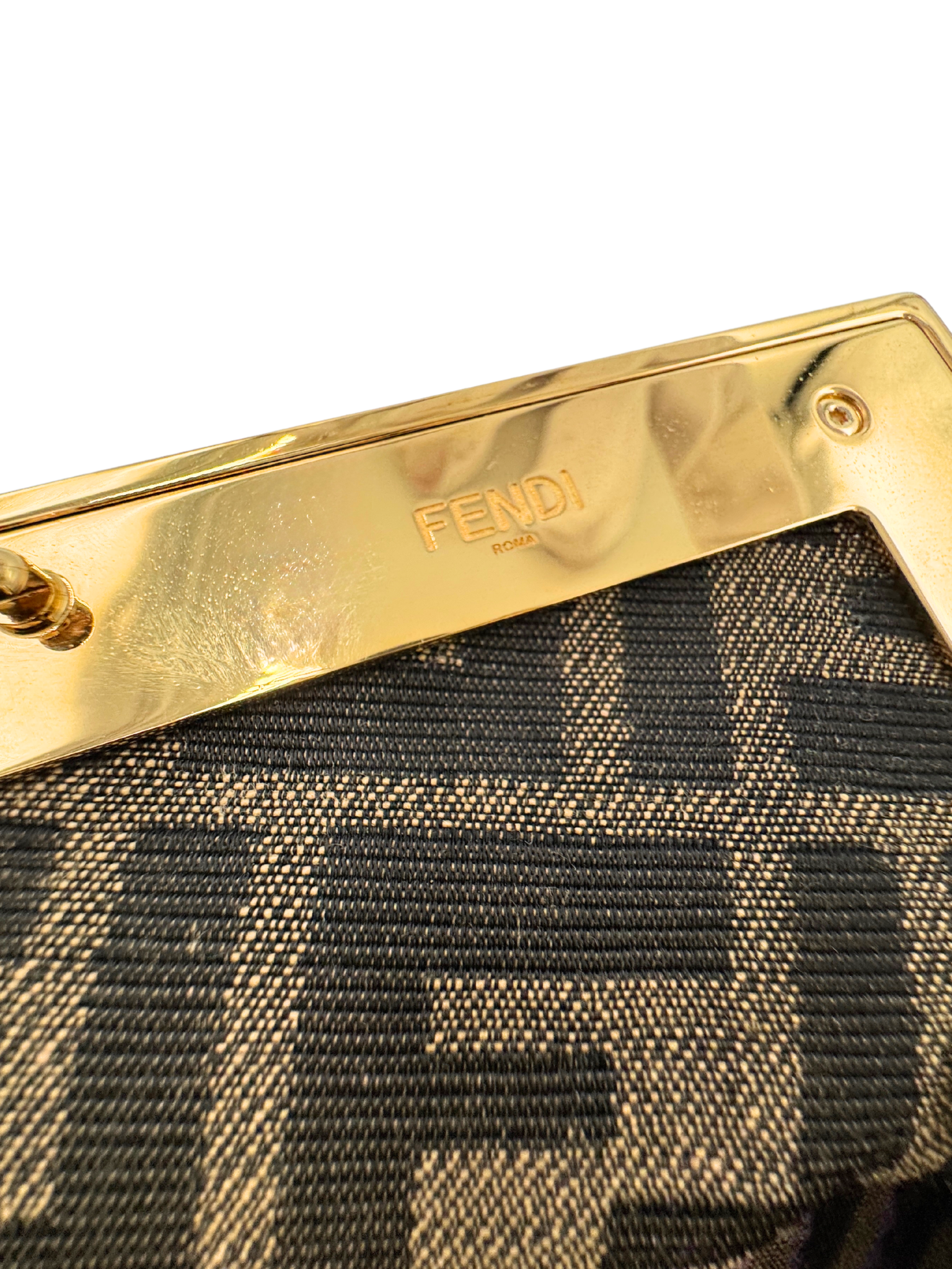 Small First Shoulder Bag Clutch in Caramel Leather