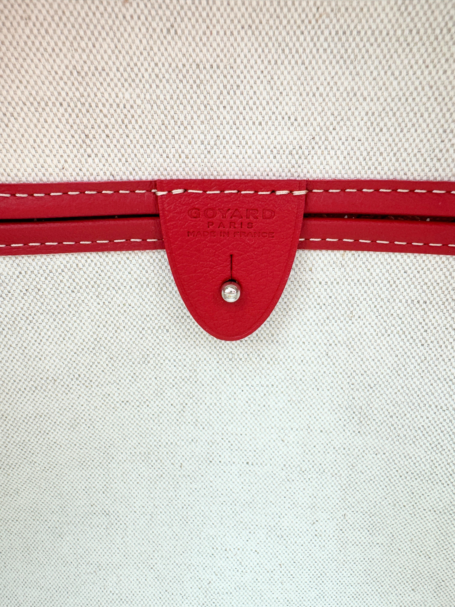 2025 Saint Louis PM Tote Bag in Red Goyardine/Leather
