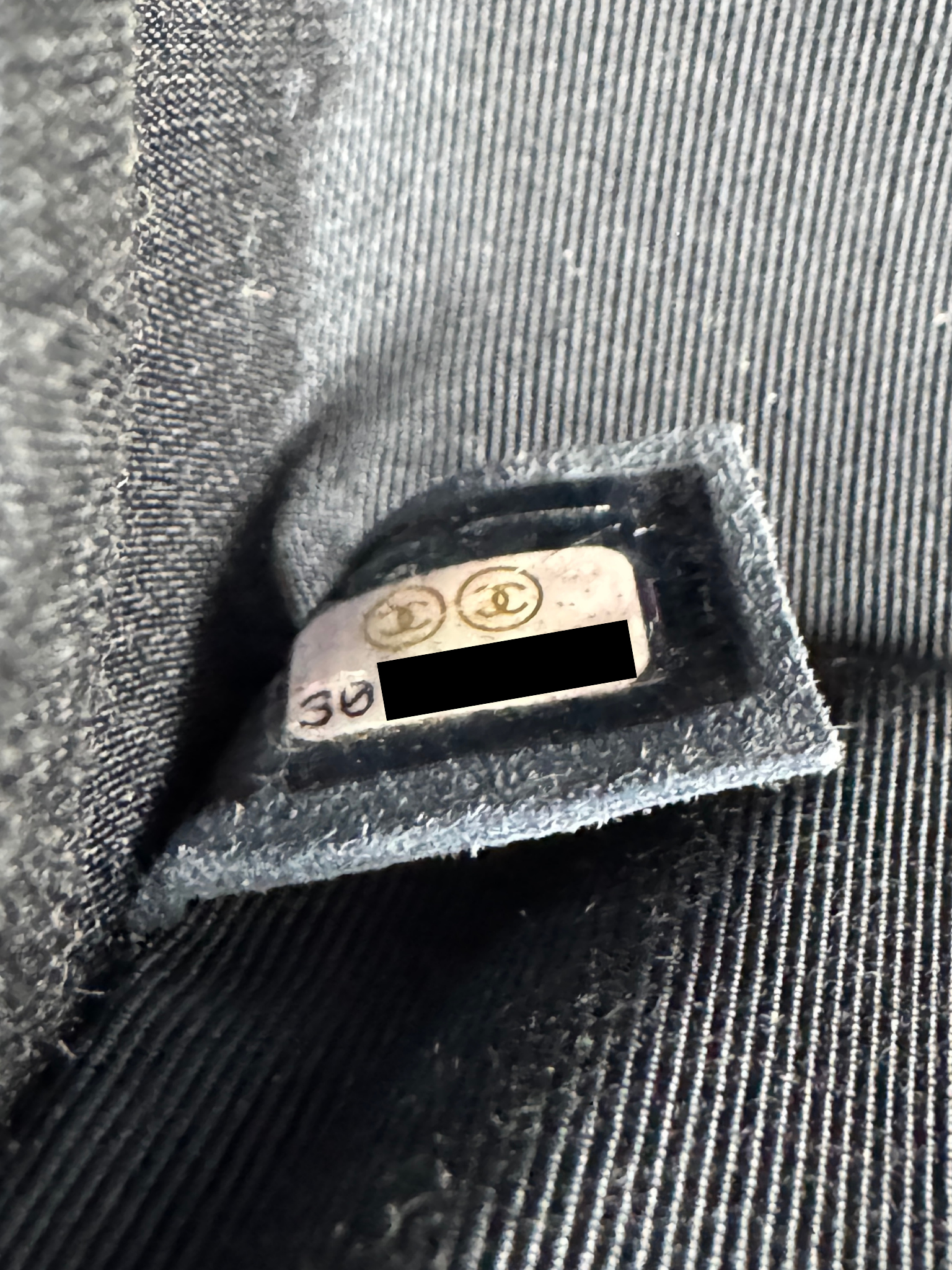 2020 Small Chevron Boy Bag in Navy Blue Caviar Leather