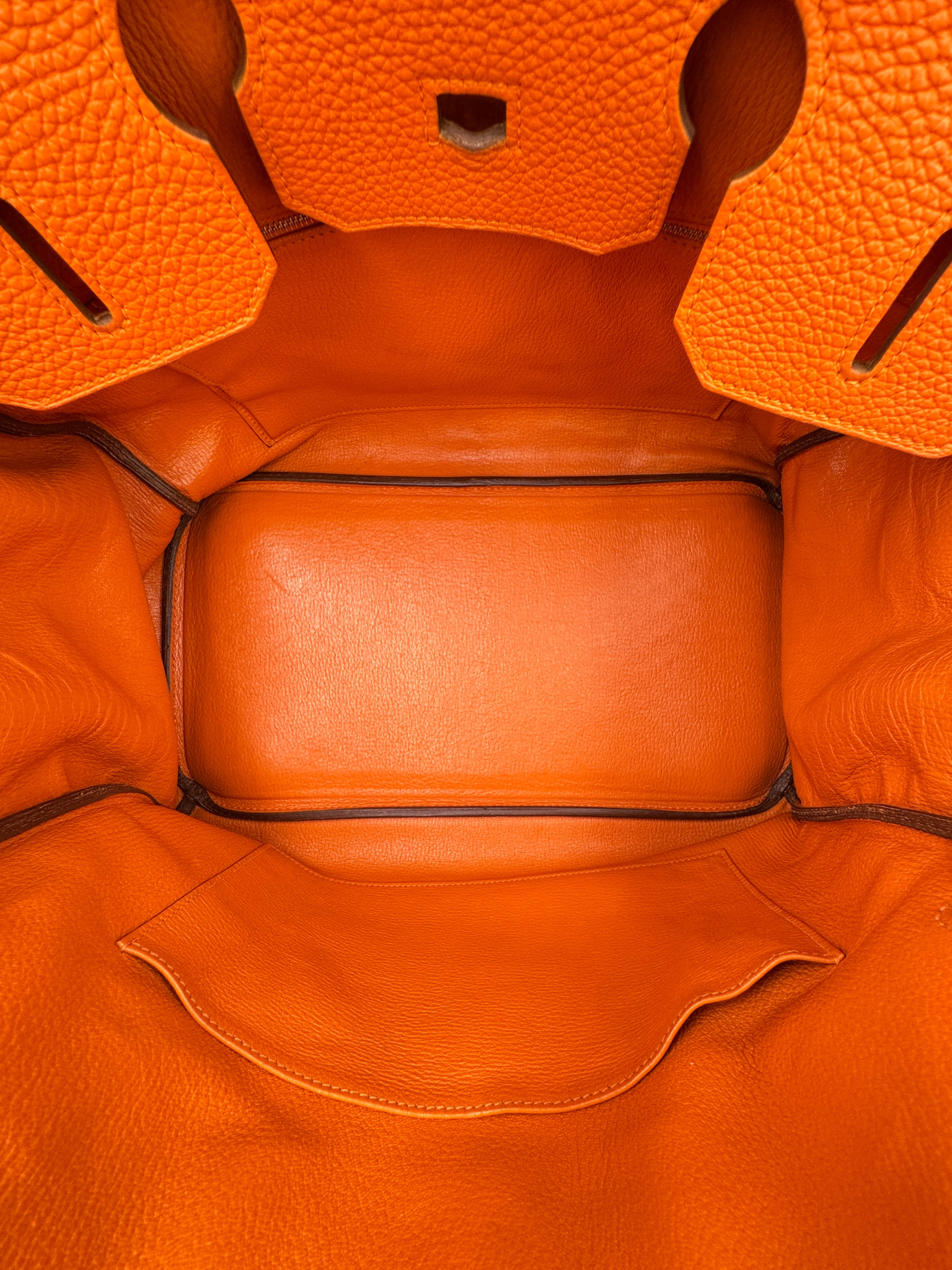 2011 Birkin 35 Tote Bag with Top Handle in Orange Togo Leather with Palladium Hardware
