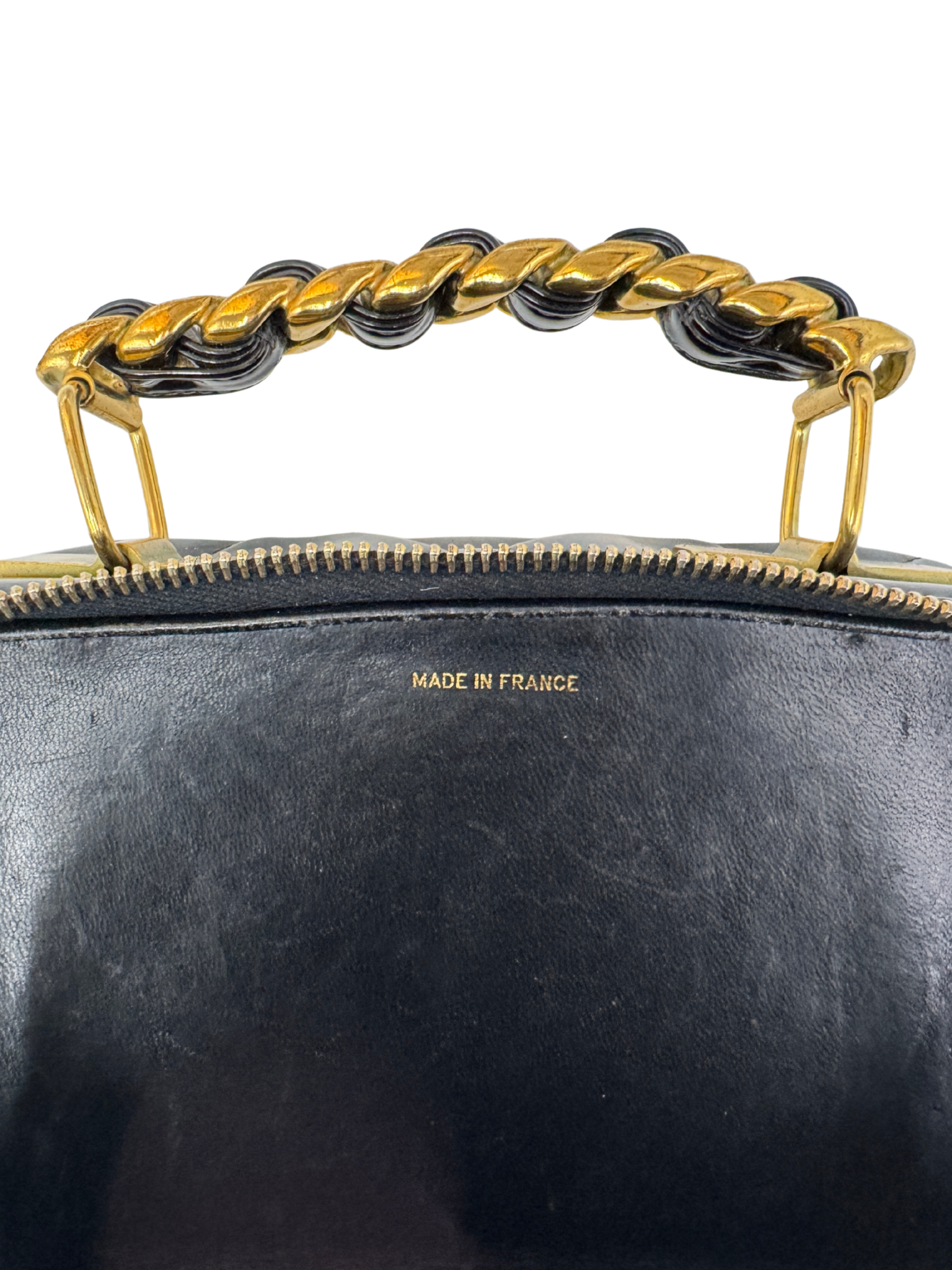 Vintage 1995 Barbie Collection CC Logo Rectangular Vanity Case in Black Patent Leather