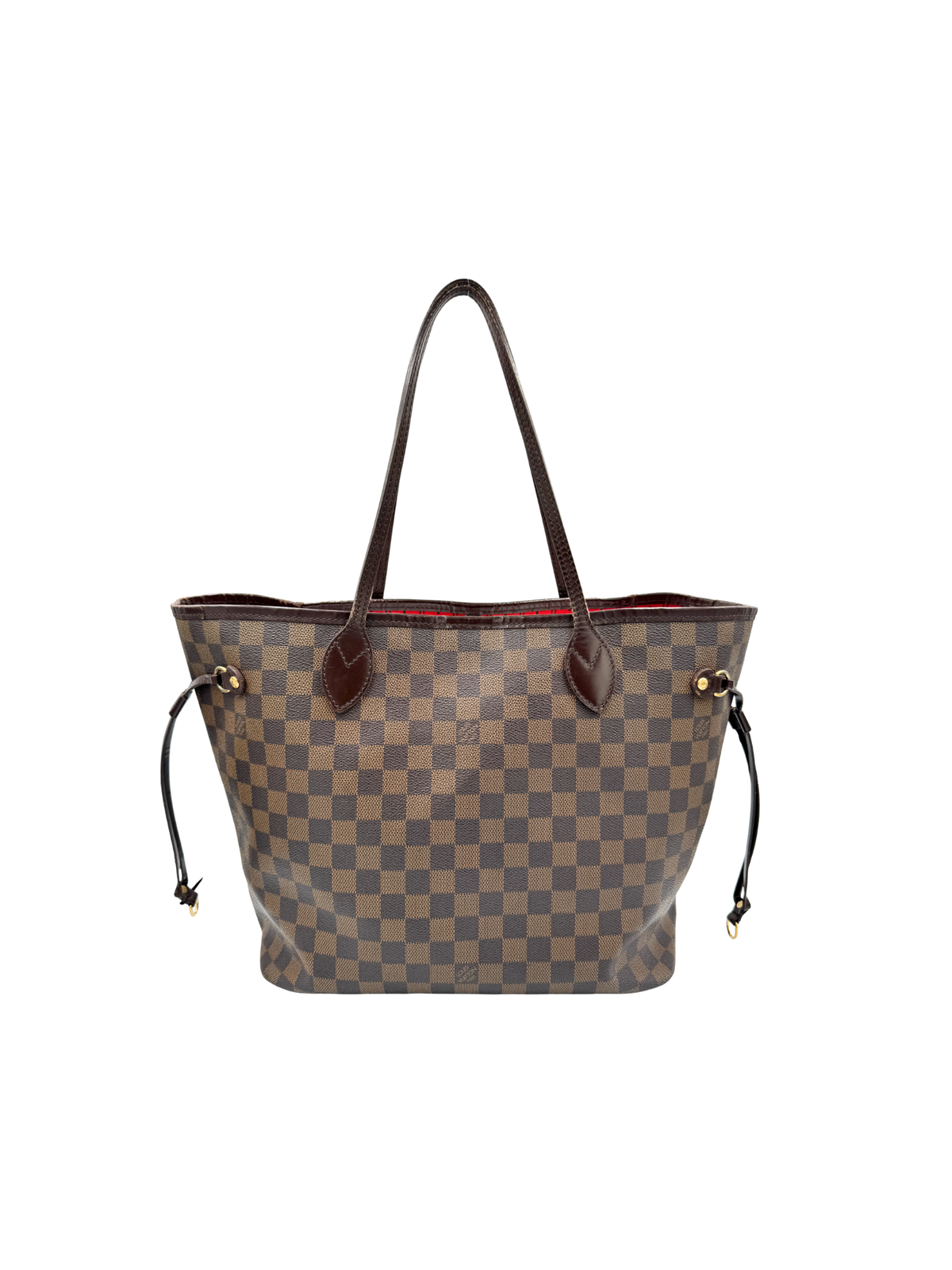 Neverfull MM Shopping Tote Bag in Damier Ebene Coated Canvas