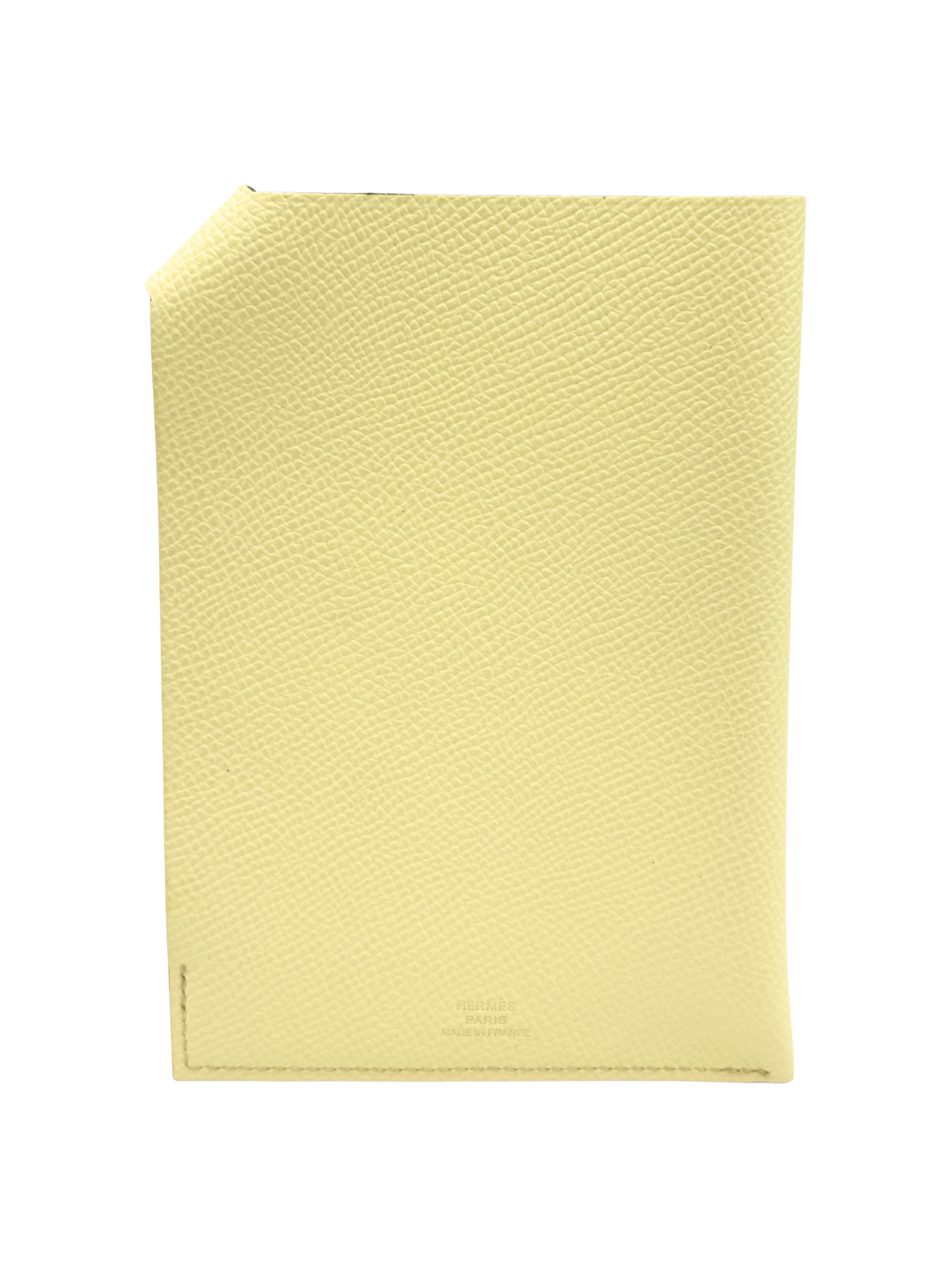 Tarmac Passport Holder in Jaune Milton Epsom Leather