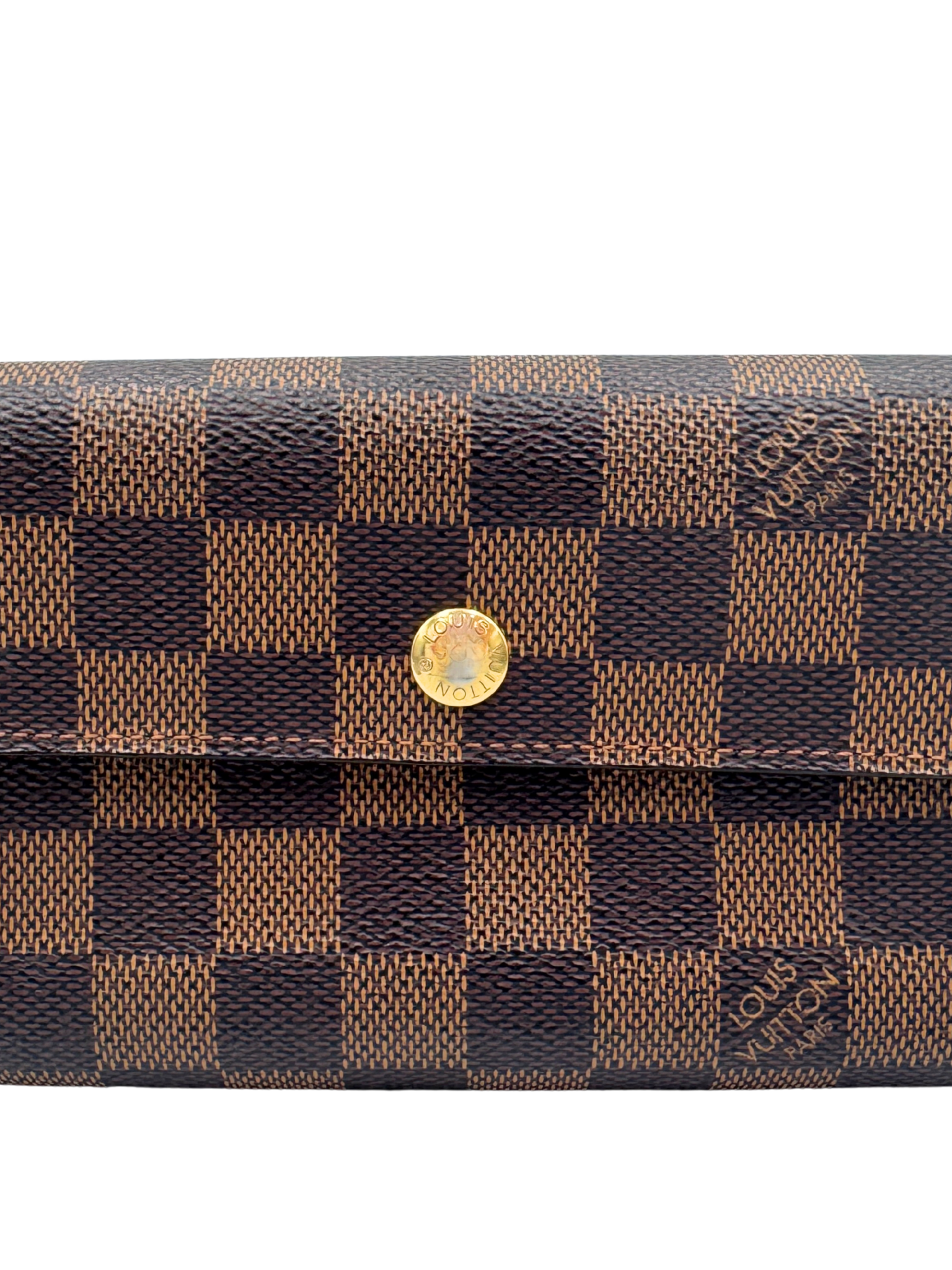 Vintage LV Porte-Tresor Etui Papier Tri-Fold Wallet in Damier Ebene Coated Canvas