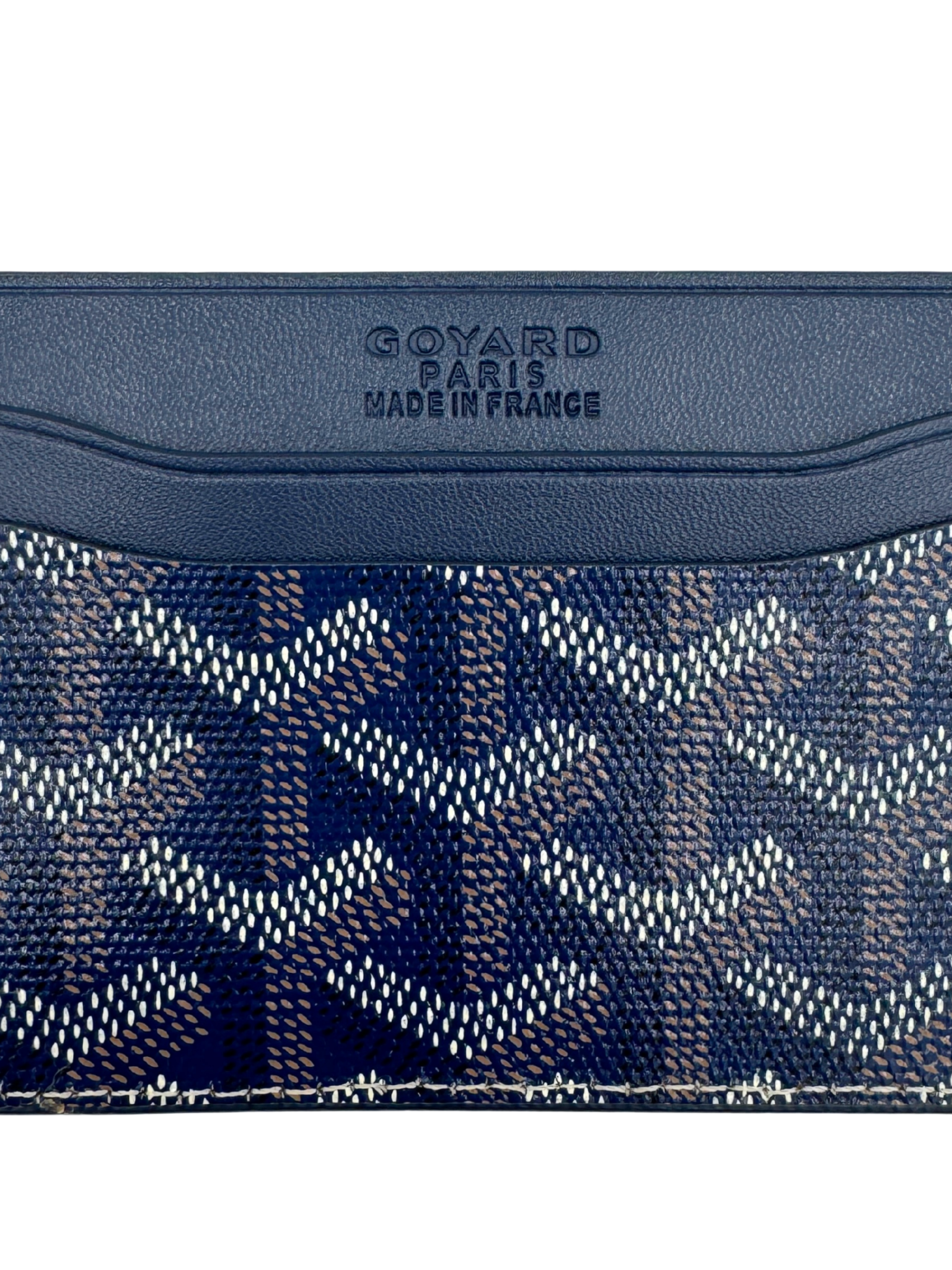 Saint Sulpice Card Holder Wallet in Navy Blue Goyardine & Leather