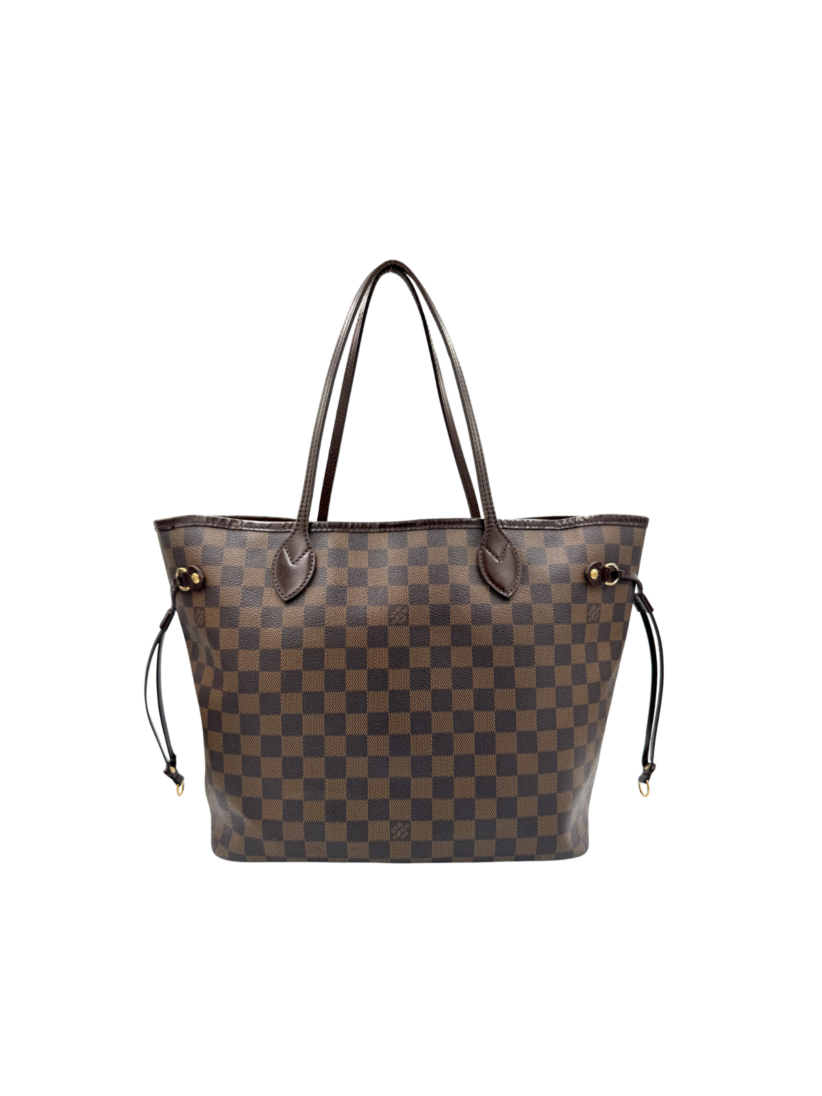 Neverfull MM Shopping Tote Bag in Damier Ebene Coated Canvas