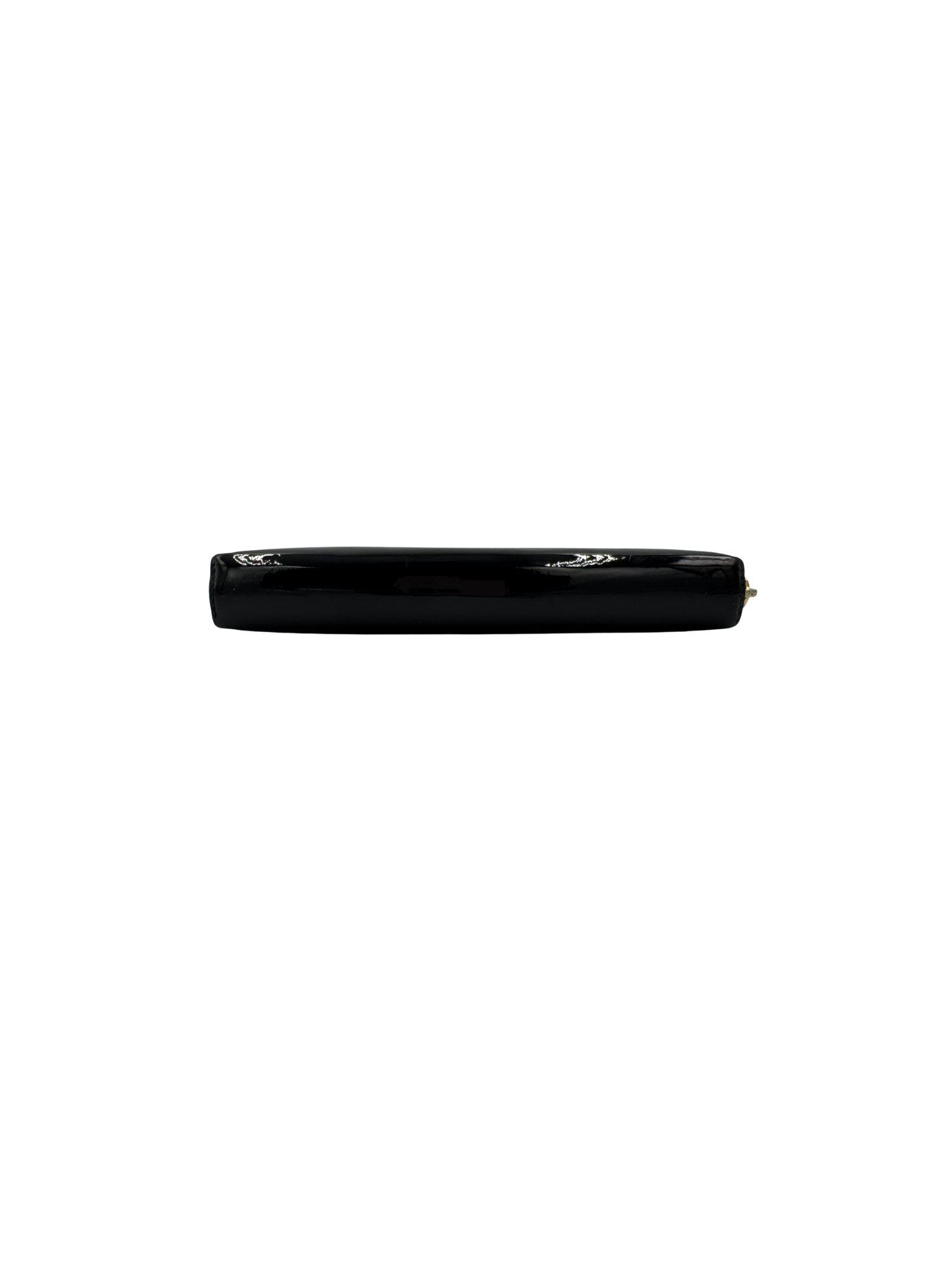 YSL Logo Continental Ziparound Wallet in Black Patent Leather