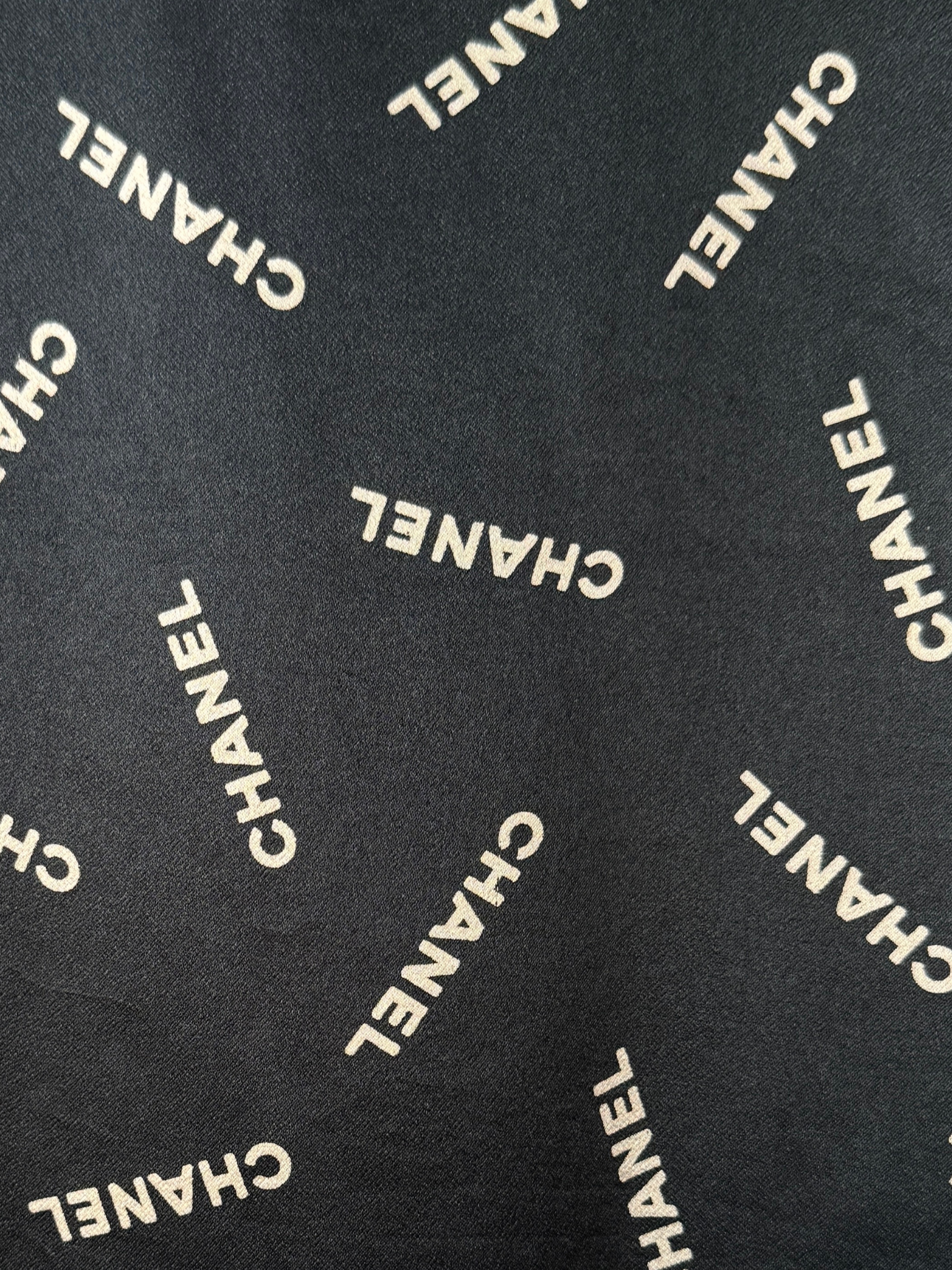 Size L - XL Vintage Logo Printed Sleeveless Tank Top in Black and White Silk