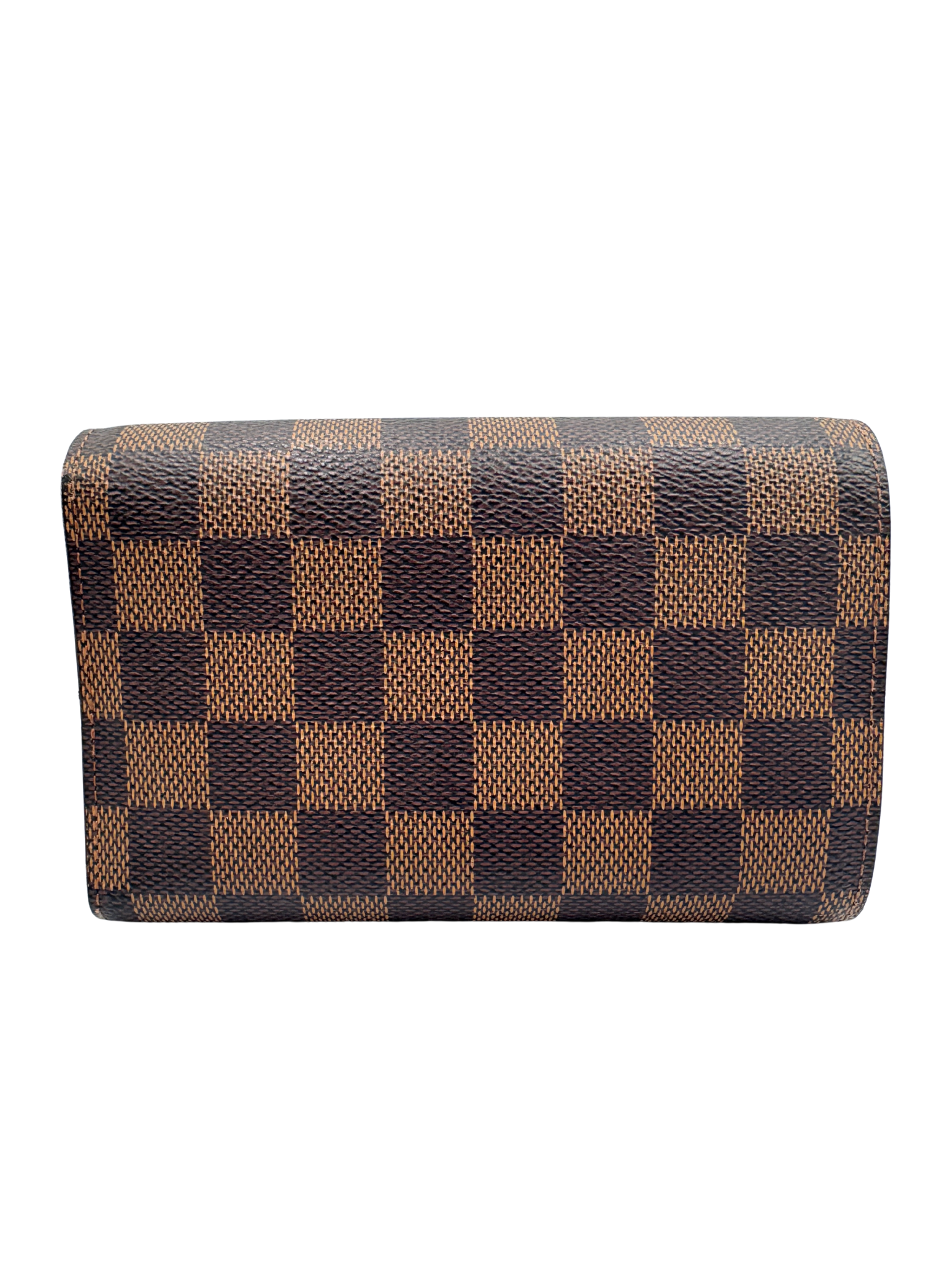 Vintage LV Porte-Tresor Etui Papier Tri-Fold Wallet in Damier Ebene Coated Canvas