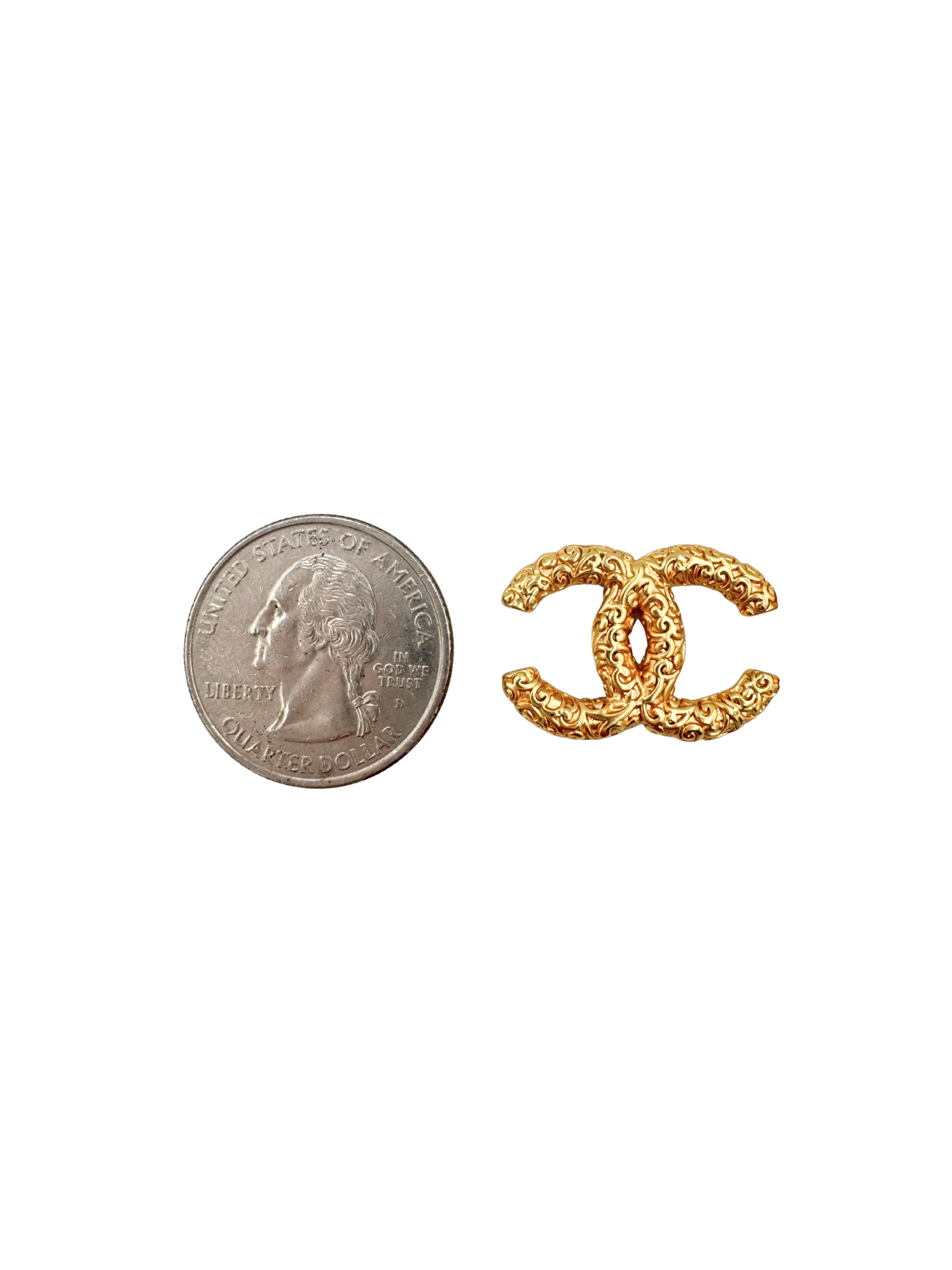 2024 Interlocking CC Stud Earrings in Golden Hardware