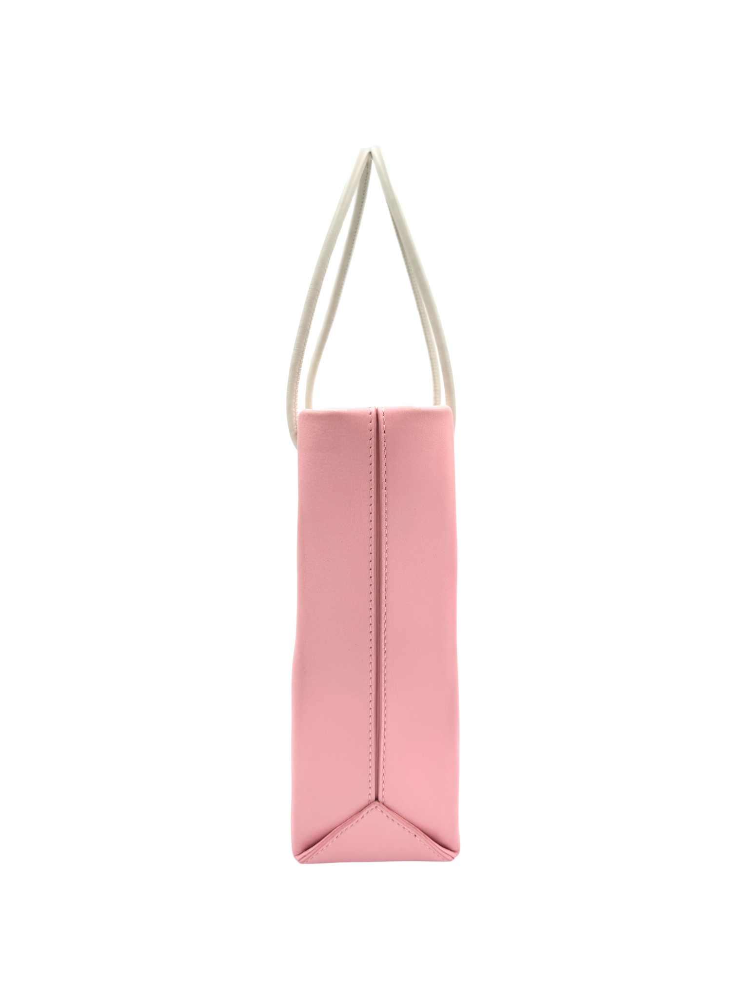 Runway Essential Small Shopping Tote Bag in Pink Calfskin Leather