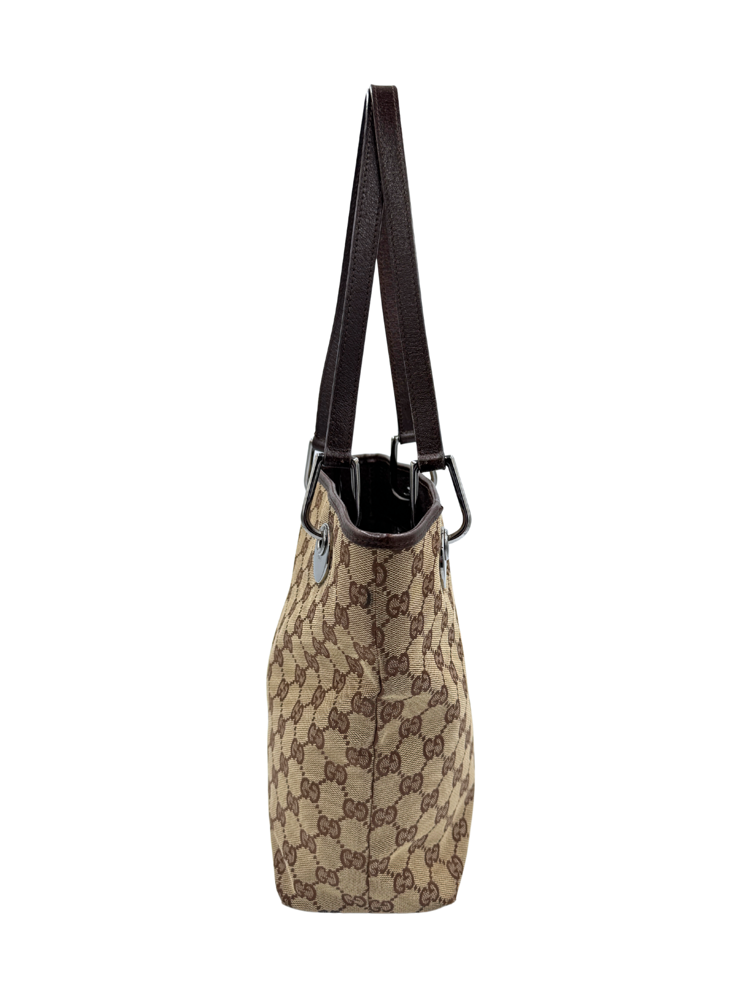 GG Small Eclipse Tote Bag in Brown & Tan GG Supreme Canvas