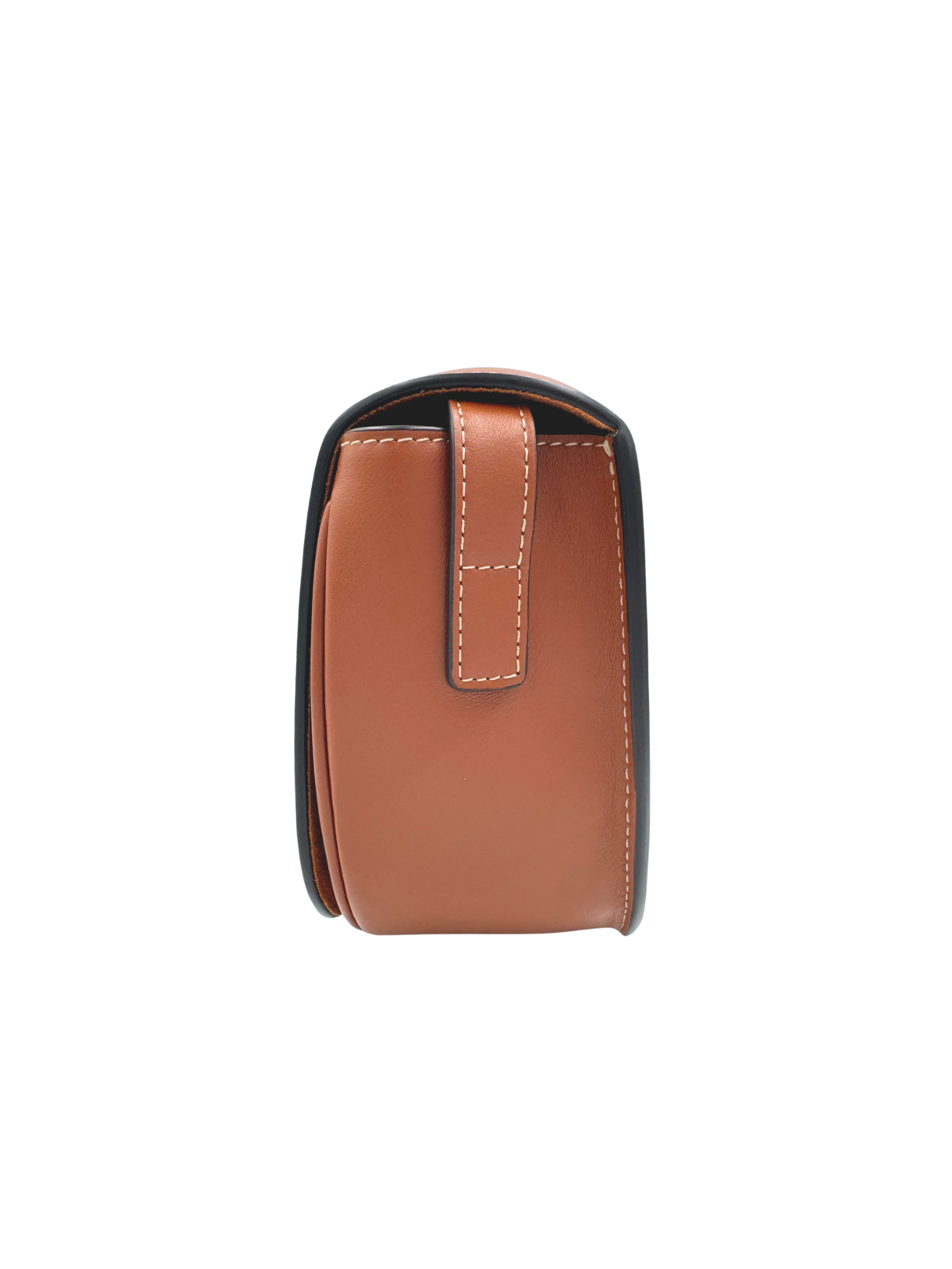 Triomphe Folco Cuir Crossbody Bag in Cognac Leather