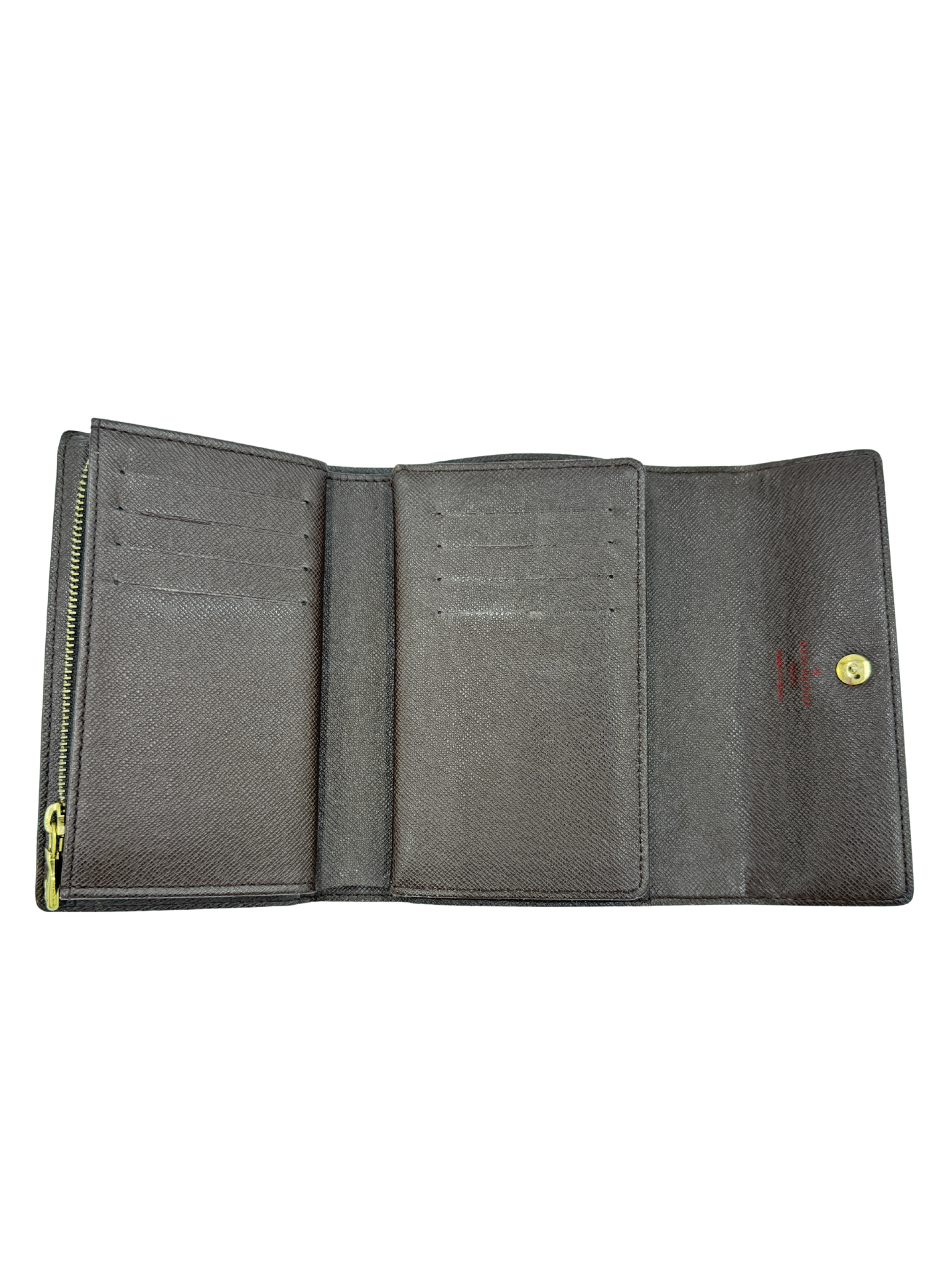 Vintage LV Porte-Tresor Etui Papier Tri-Fold Wallet in Damier Ebene Coated Canvas