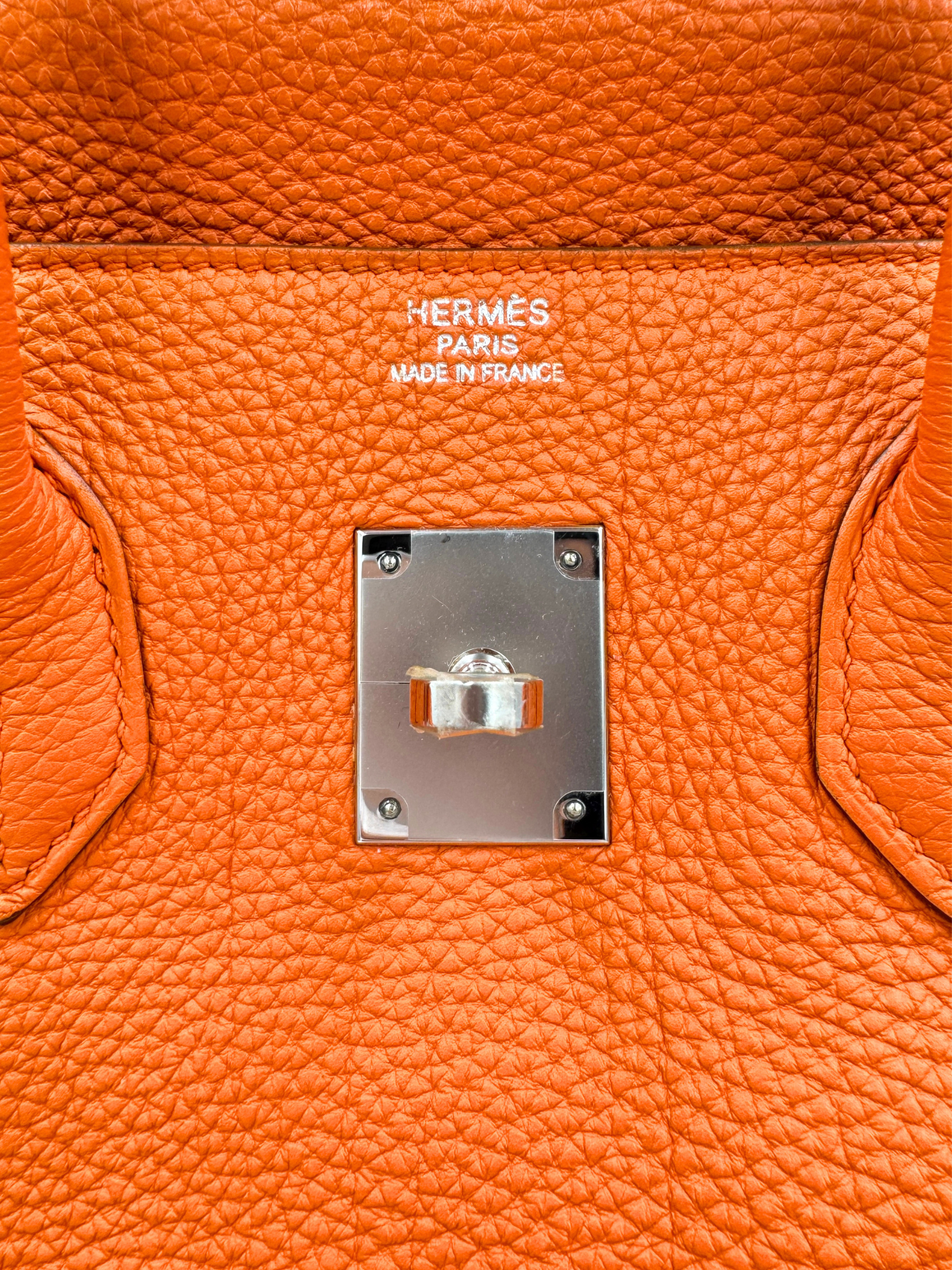 2011 Birkin 35 Tote Bag with Top Handle in Orange Togo Leather with Palladium Hardware