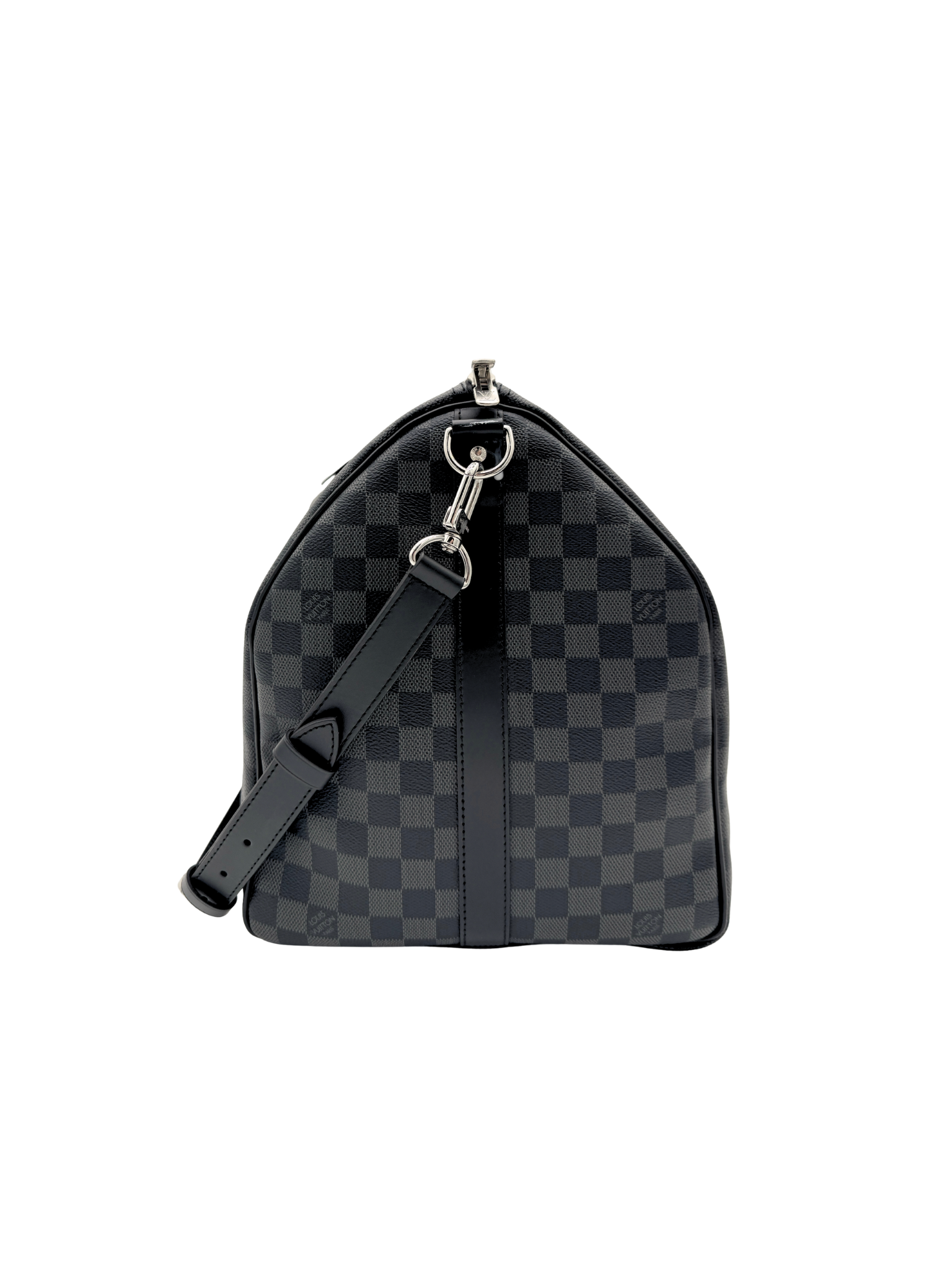 Louis Vuitton Keepall 55 Bandouliere Weekender Duffel Bag in Damier Graphite Coated Canvas