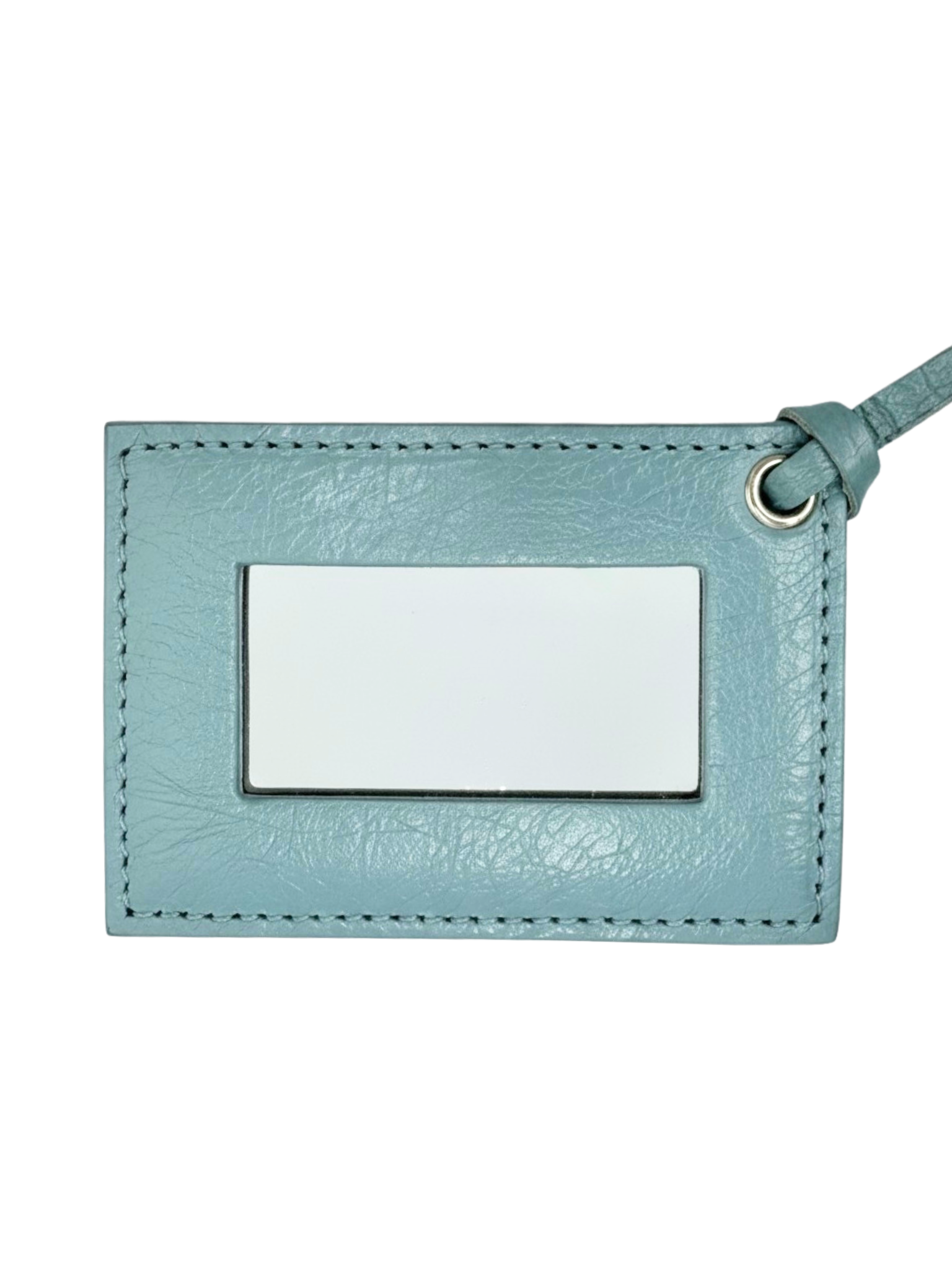 Classic Mini City Shoulder Bag in Blue Agneau Lambskin Leather