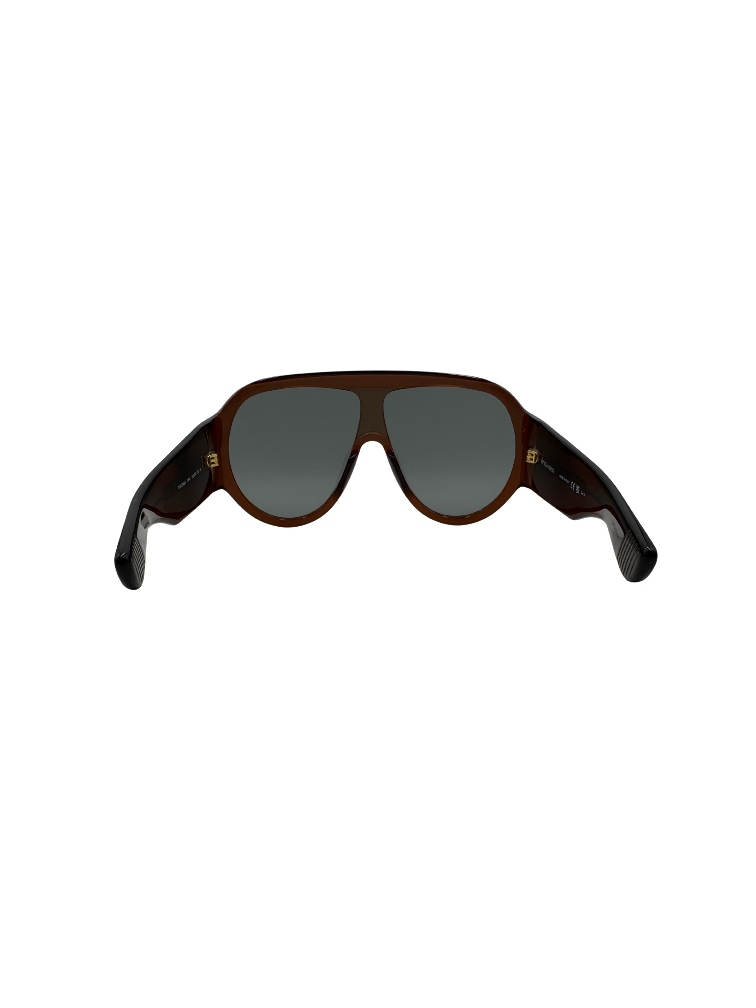 Shield Aviator Sunglasses in Brown Acetate