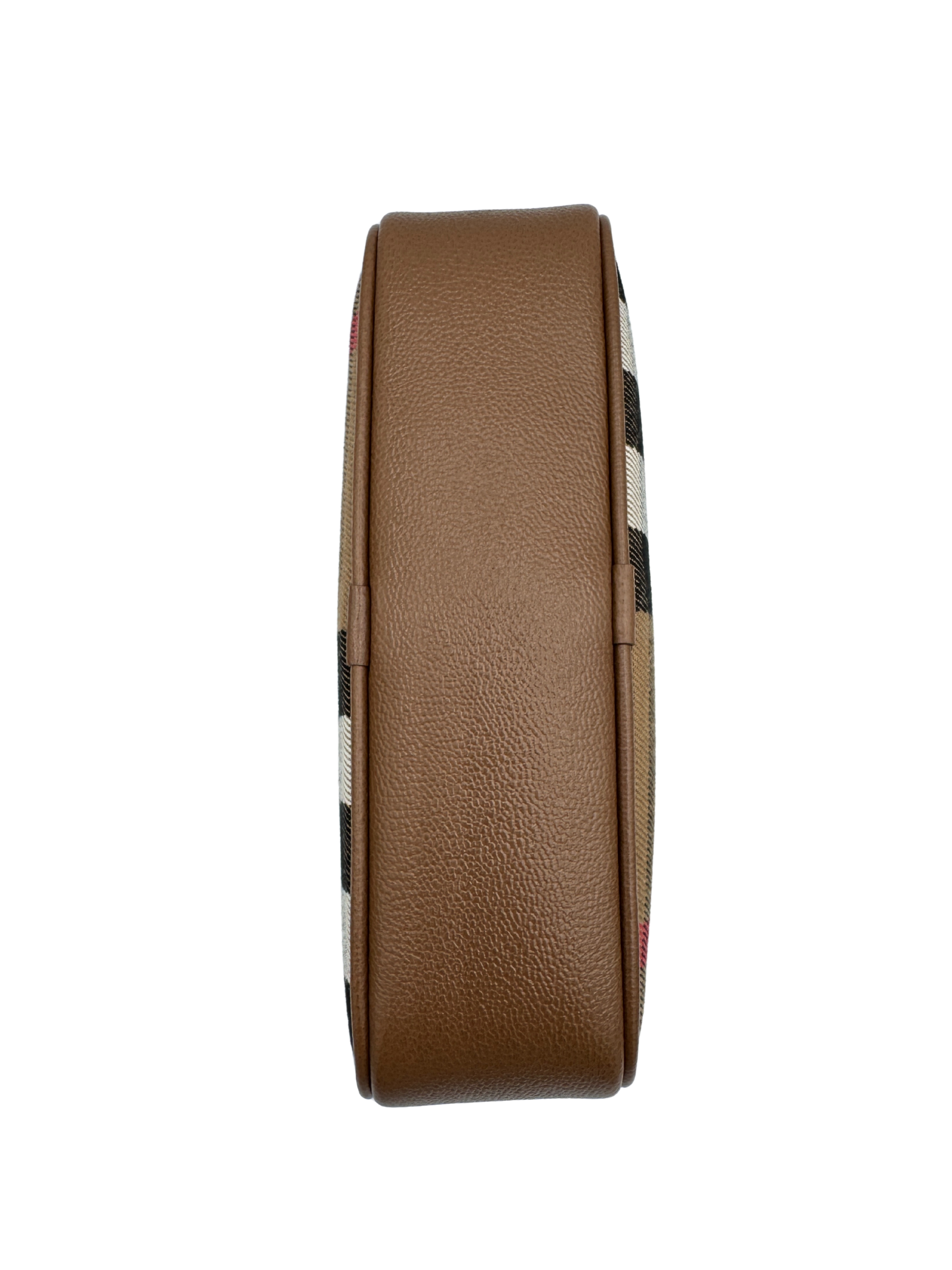 Crossbody Camera Bag in House Check Canvas & Tan Leather