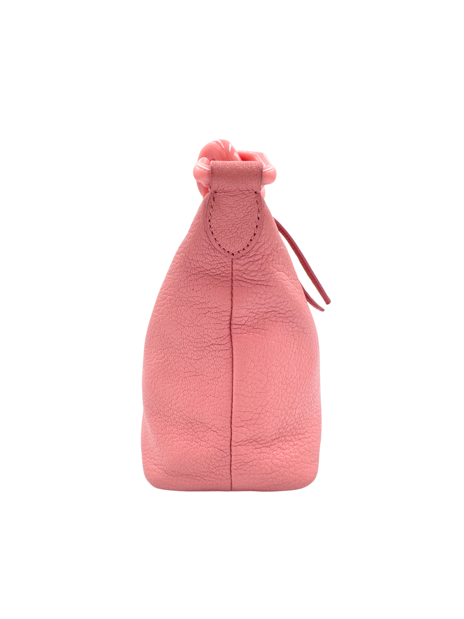Spirit Shoulder Bag with Chainlink Strap in Pink Calfskin Leather