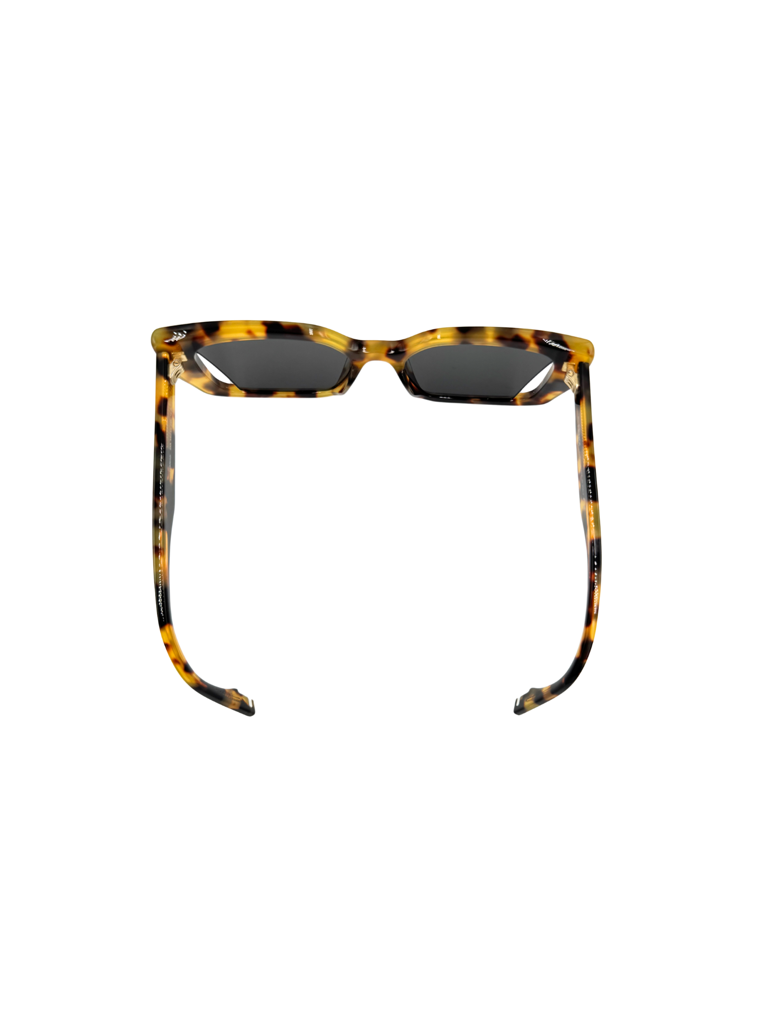 Cat-Eye Sunglasses with Cutouts in Brown Tortoise Acetate