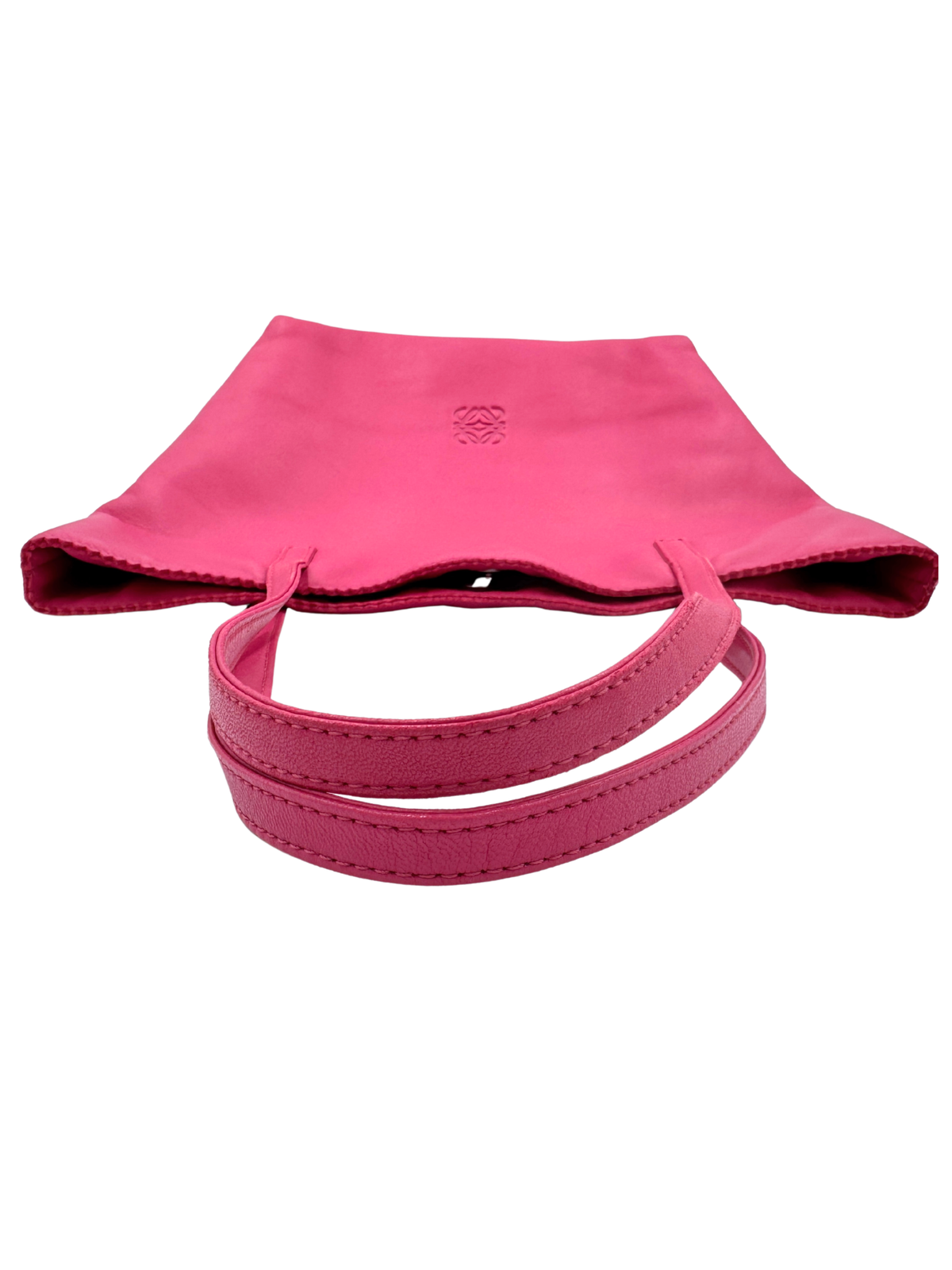Vintage Anagram Logo Small East-West Shopping Tote Bag in Hot Pink Nappa Calfskin Leather