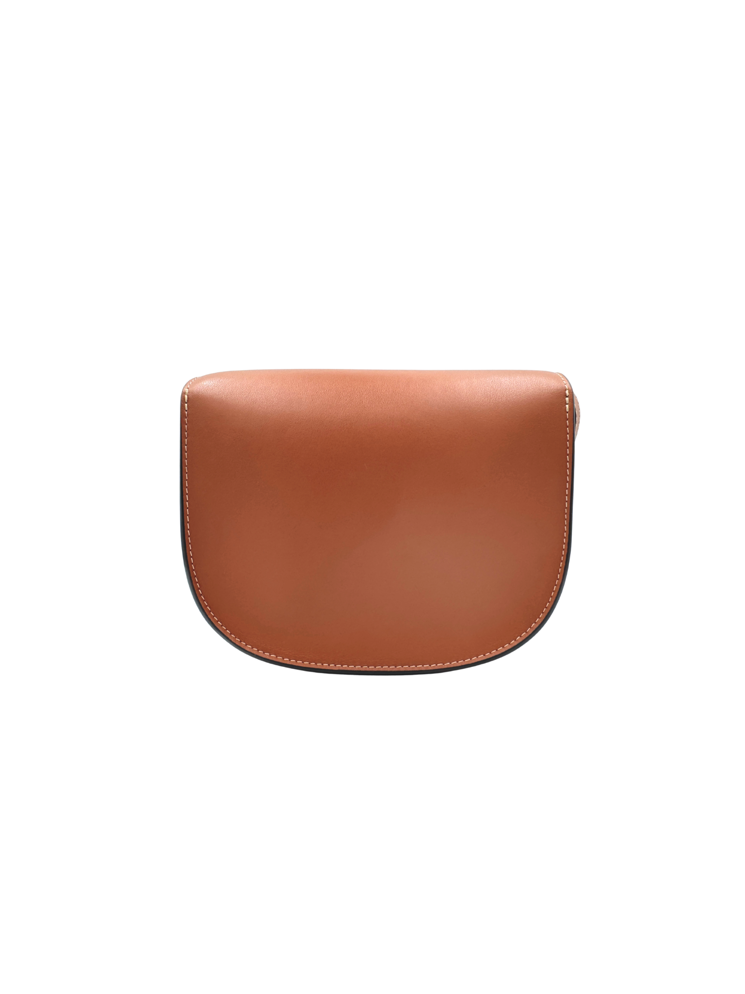 Triomphe Folco Cuir Crossbody Bag in Cognac Leather