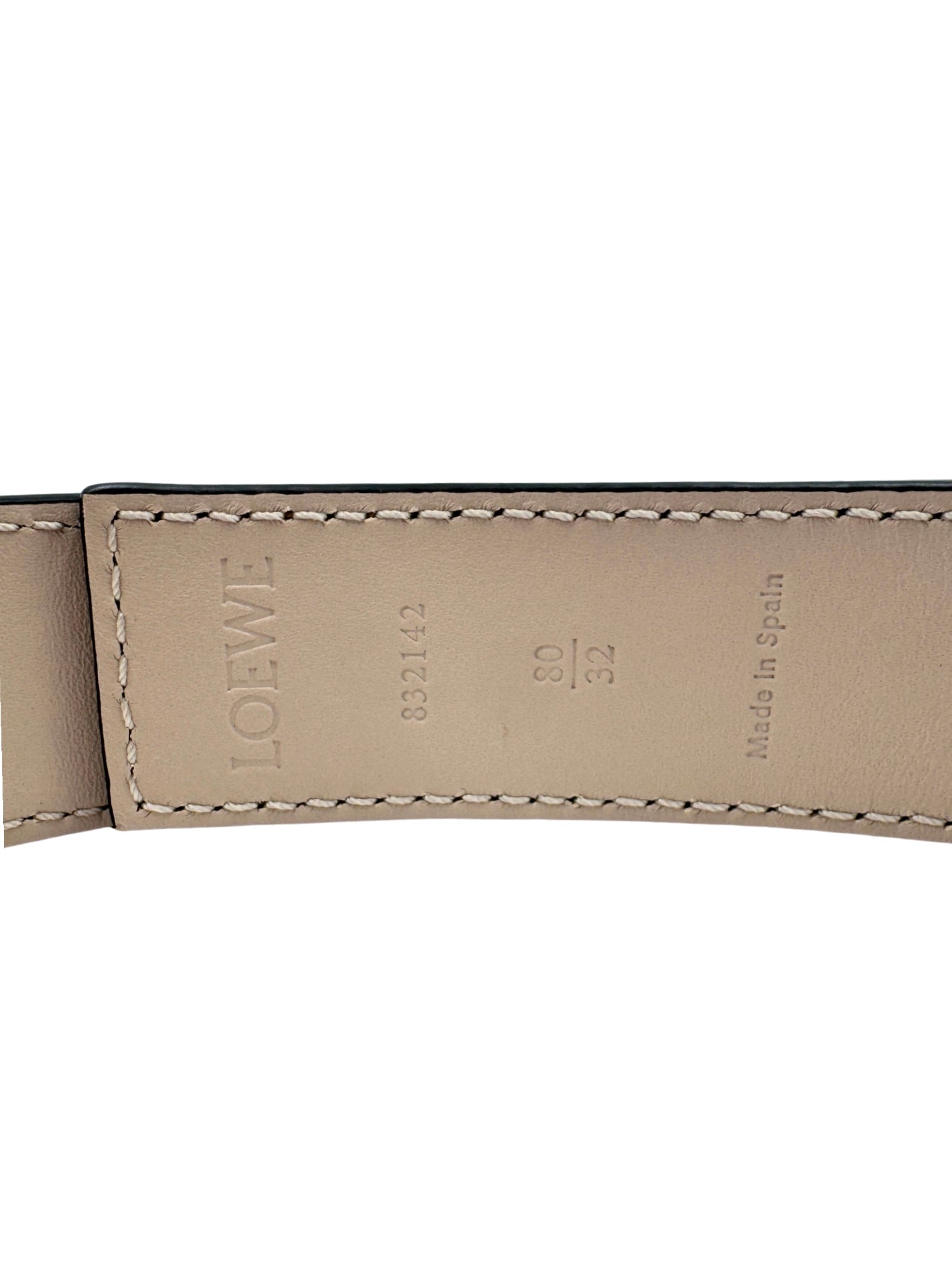 Size 80 Reversible Anagram Logo Belt in Tan & Sand Smooth Calfskin Leather