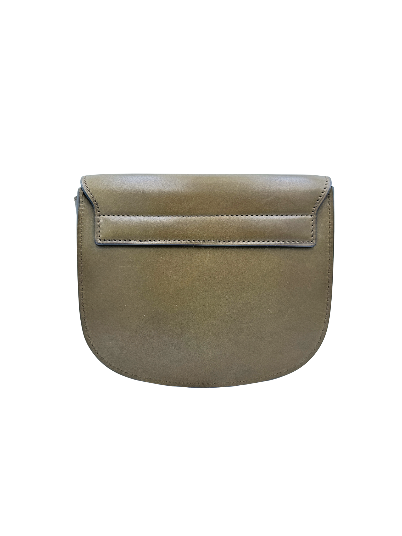 Small Kaia Crossbody Satchel Bag in Olive Green Leather