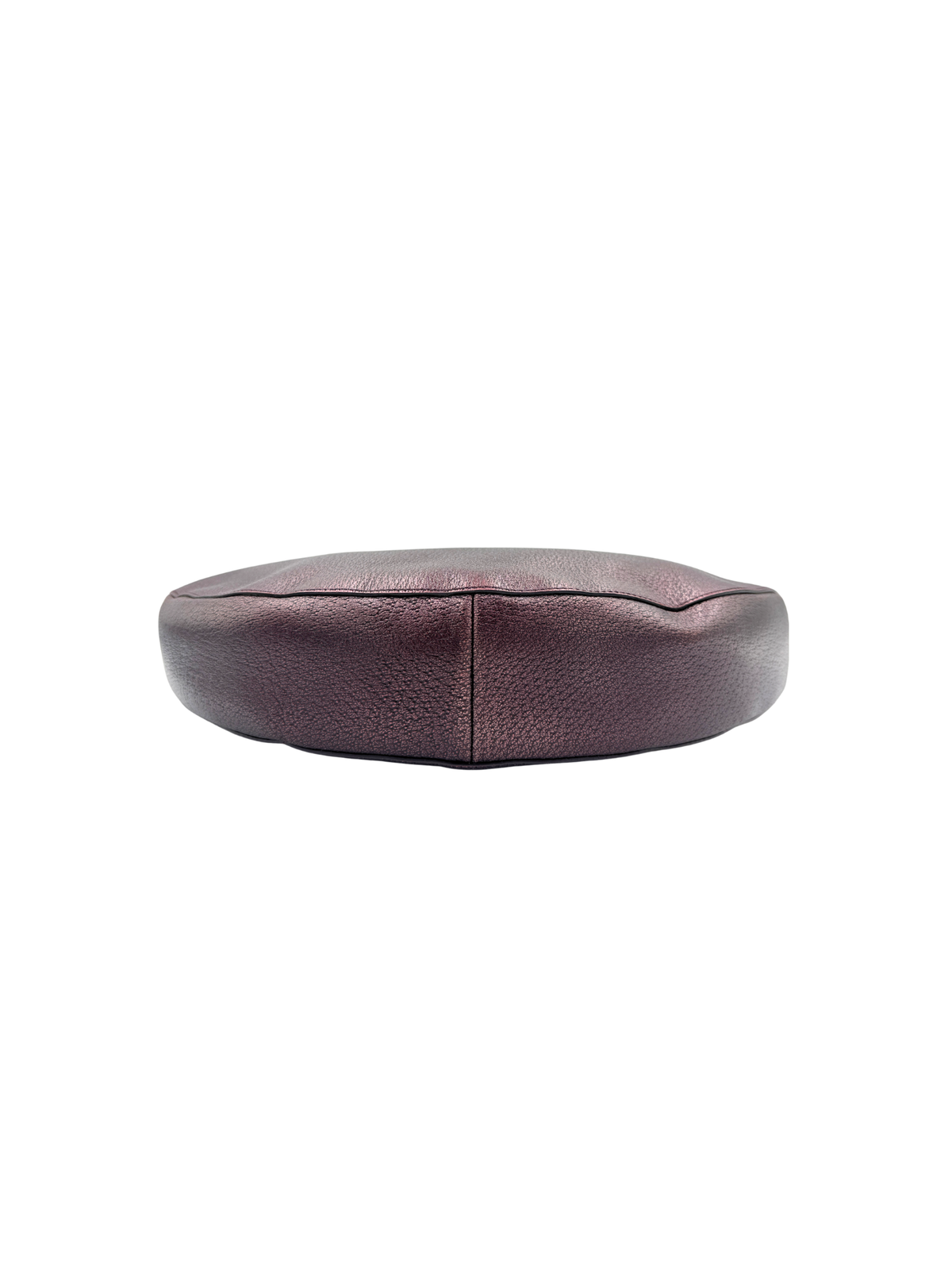 Vintage Tom Ford Era GG Logo Hobo Shoulder Bag in Plum Grained Leather